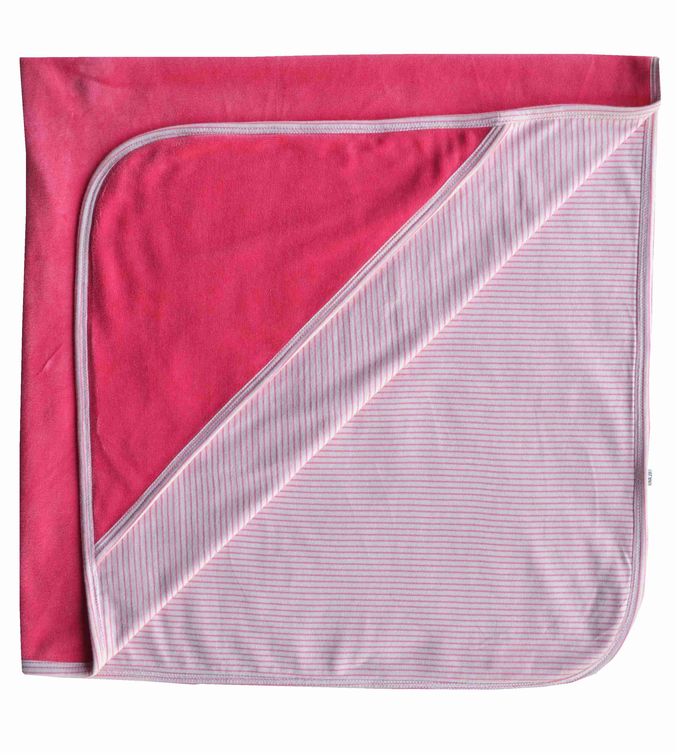 Baby's Reversible Hoody Wrap,Color-Pink/White