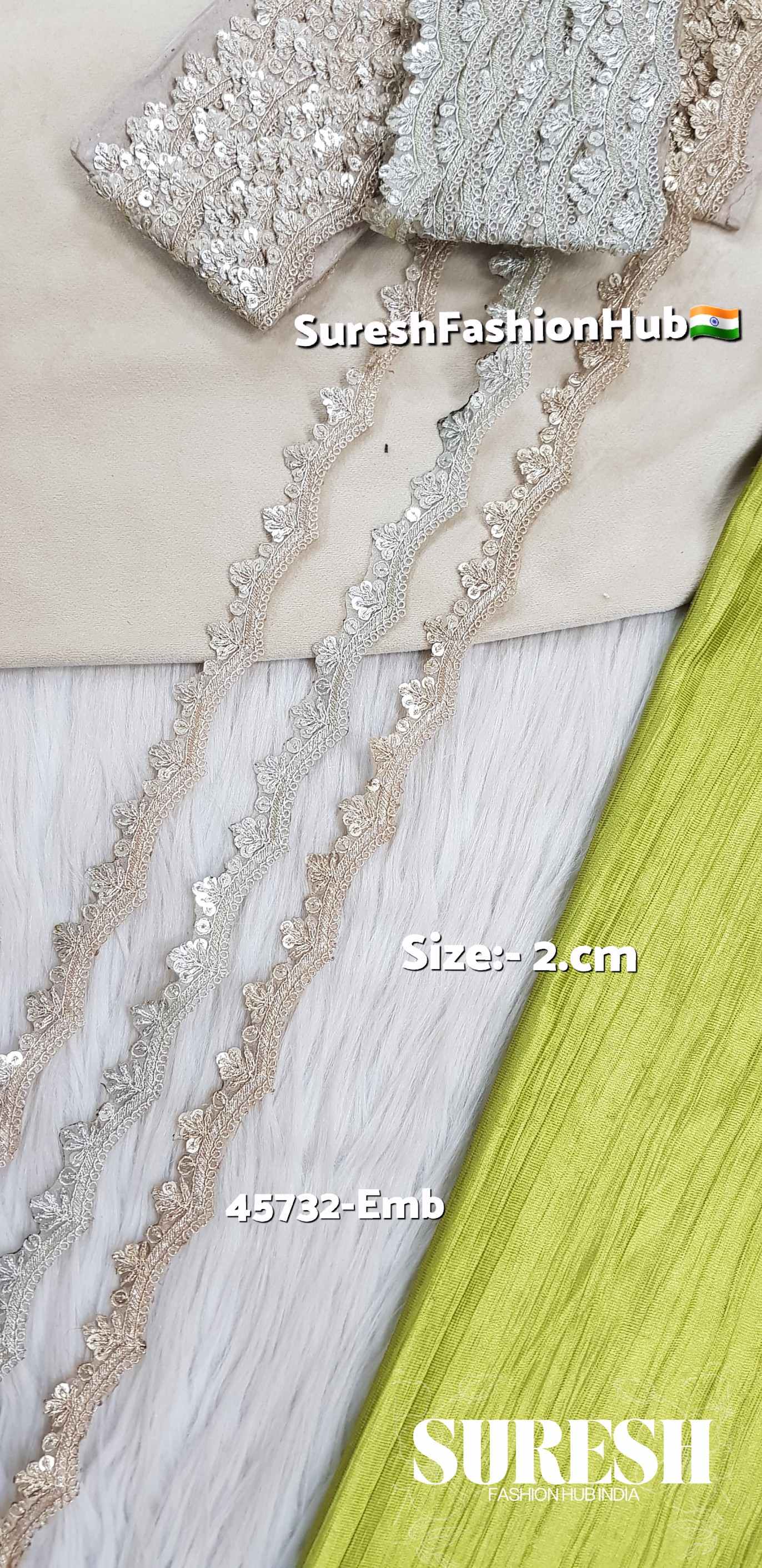 Light Pearl Classic Dori Zari & Sequence Organza Lace