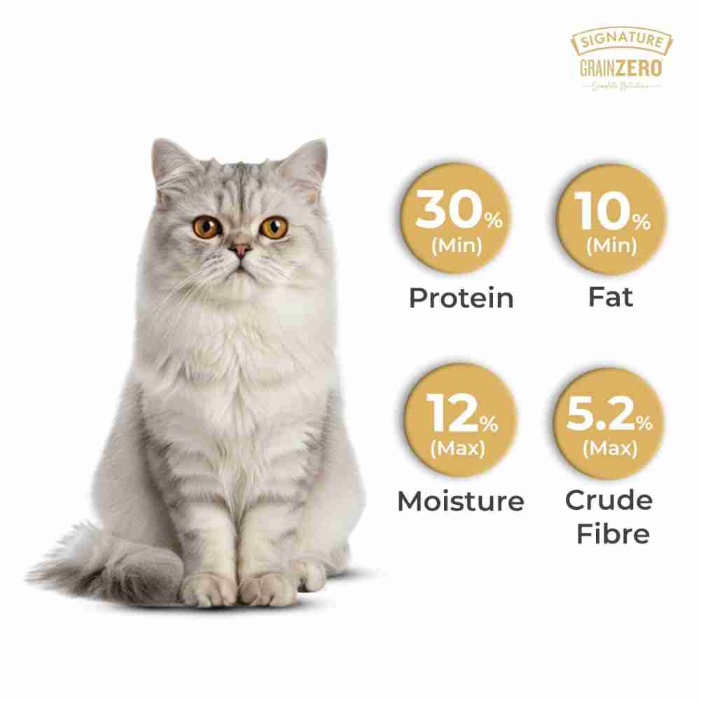 Grain Zero Ocean Fish, Sardine and Mackerel Long Coat & Persian Adult Cat Dry Food