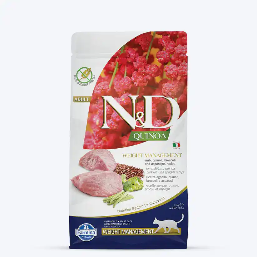 Farmina N&D Grain Free Quinoa Weight Management Lamb Adult Dry Cat Food