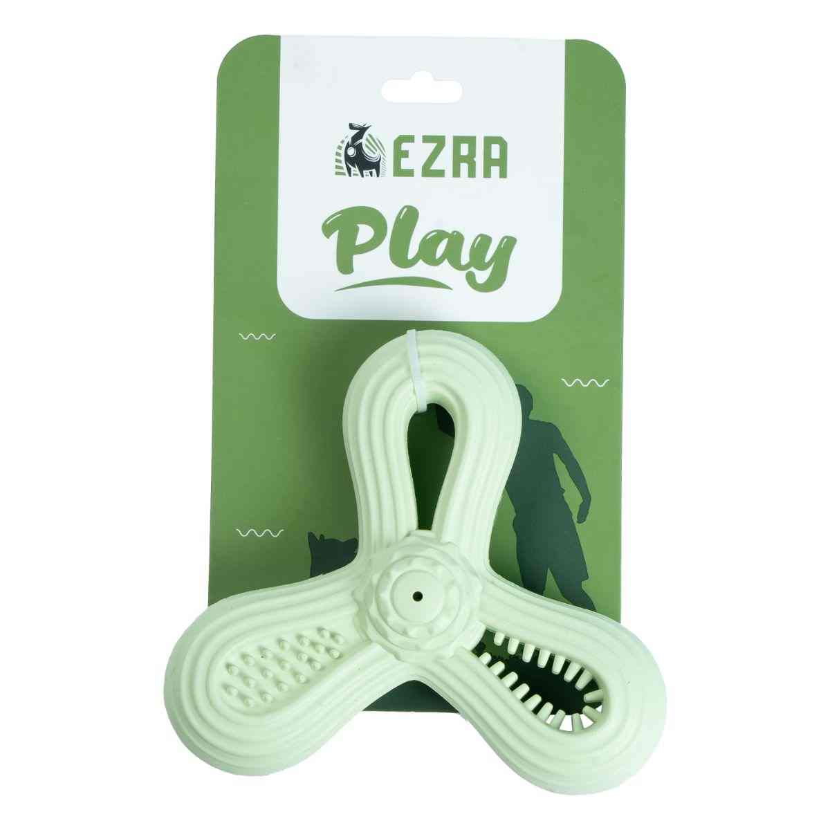 Ezra Play Triangle Dart - Light Green Rubber Toy