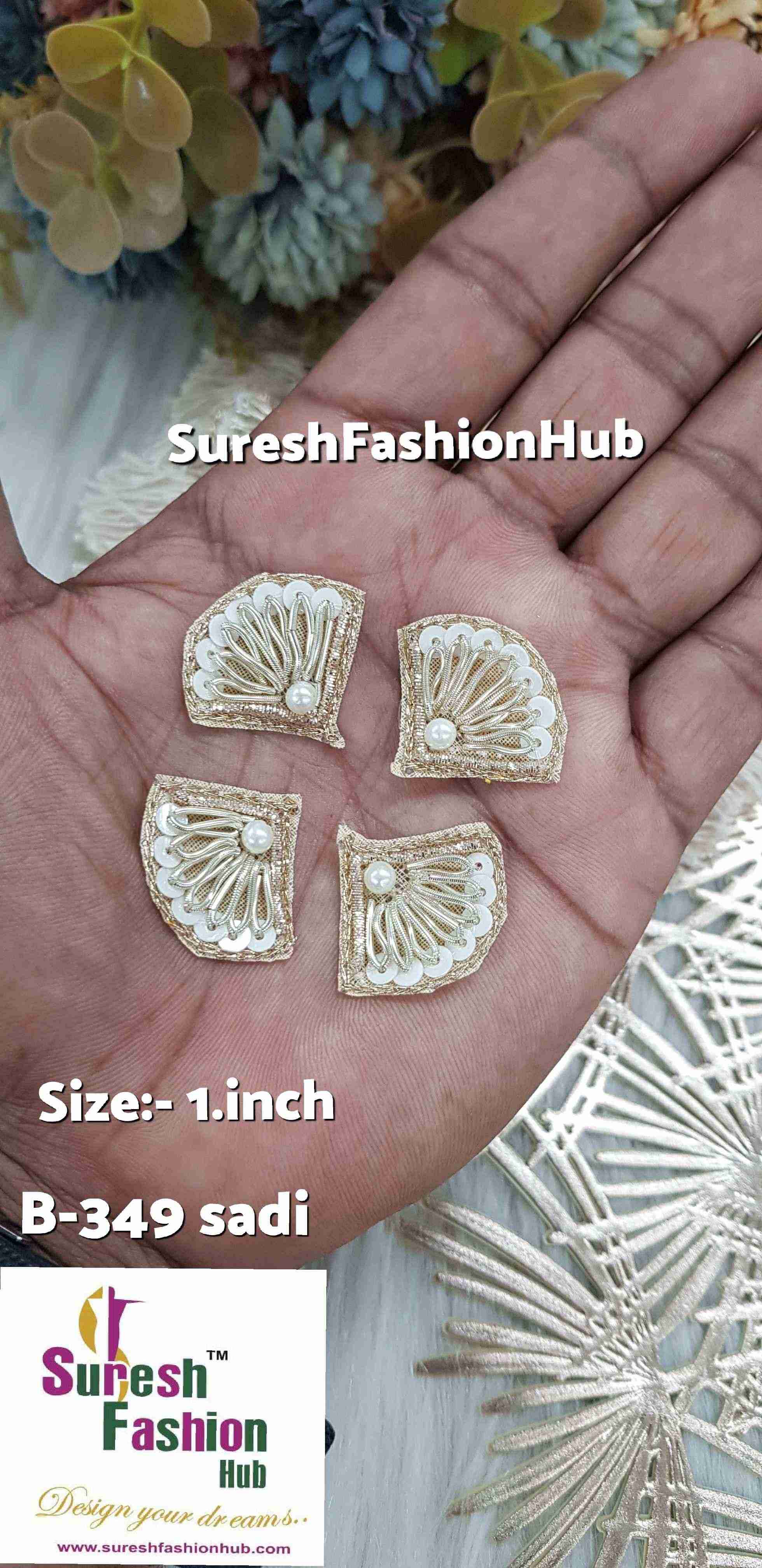 Handmade SADDI (ZARDOSI) Leaf Design Butties Pack