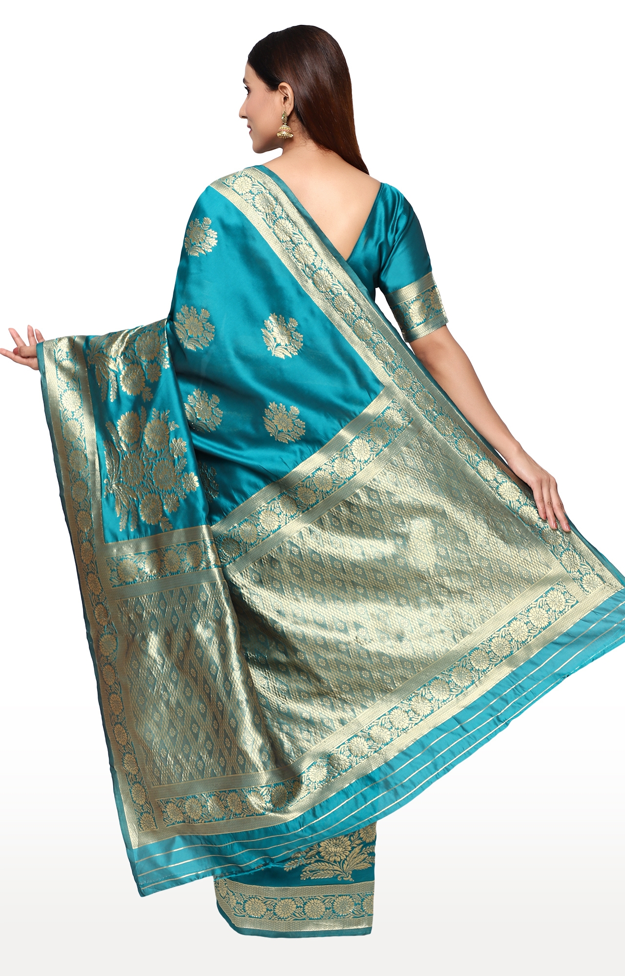 Glemora | Glemora Rama Designer Ethnic Wear Silk Blend Banarasi Traditional Saree 2