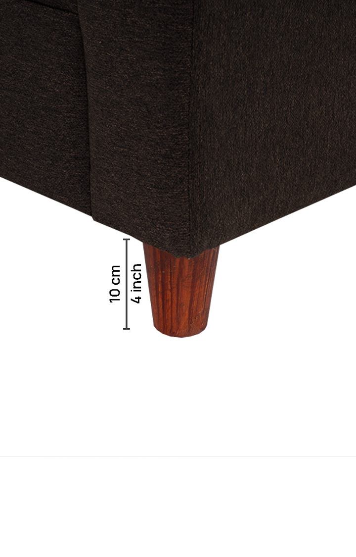 neudot Roman Sofa for Living Room |3 Persons Sofa|Premium Fabric with Cushioned Armrest | Solid Wood Frame|3 Seater in Chocolate Brown Color