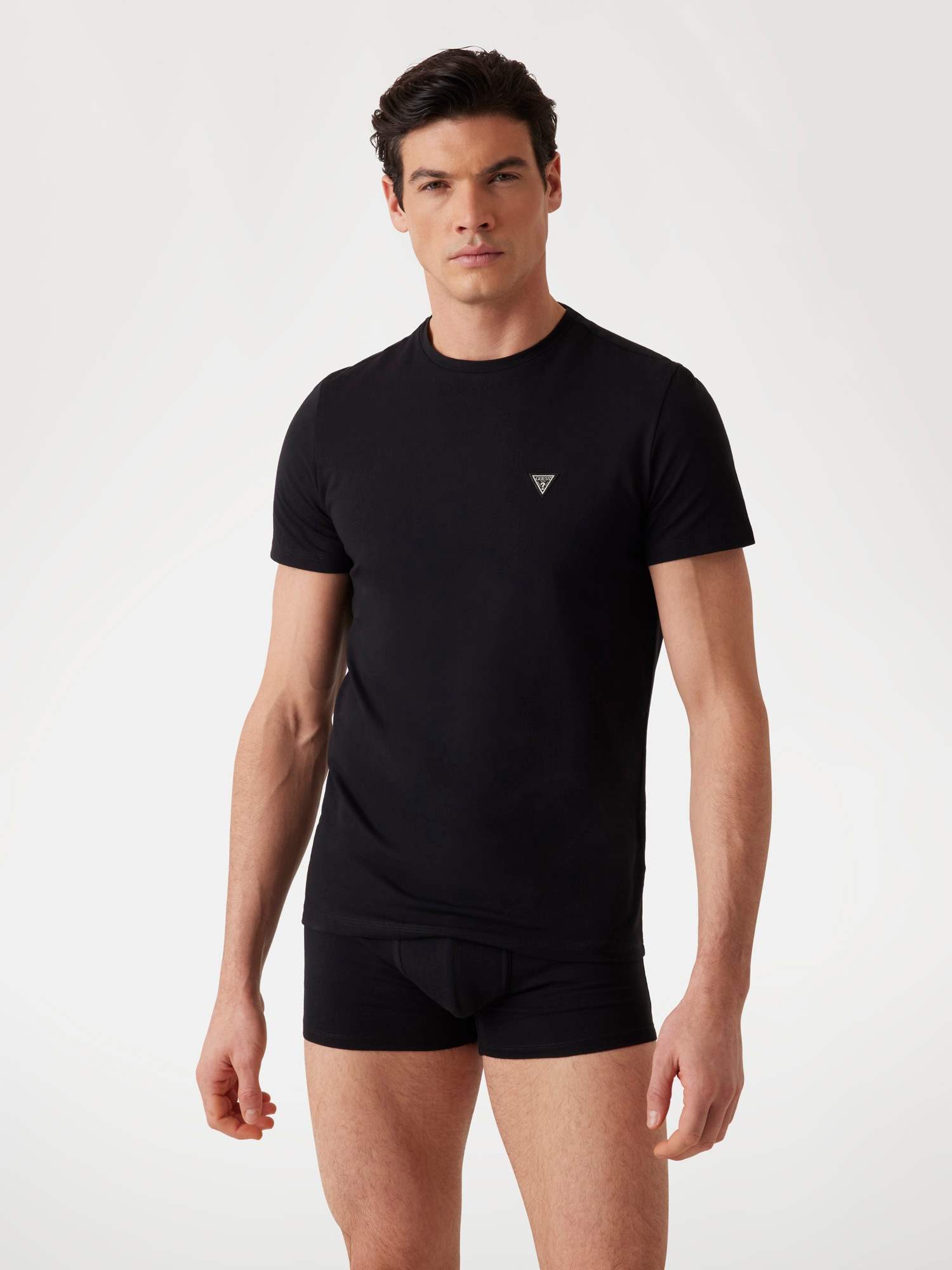 Guess Jet Black A996 Tee+Trunk Pack for Men