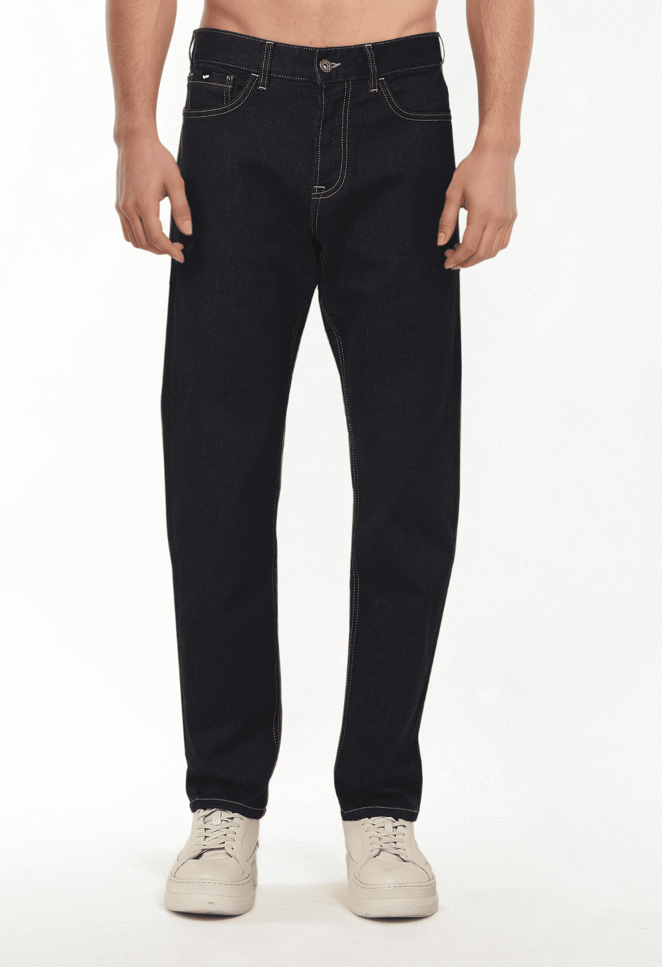 GAS | THE GODFATHER Nico Tapered Fit Mid Rise Raw Blue Jeans