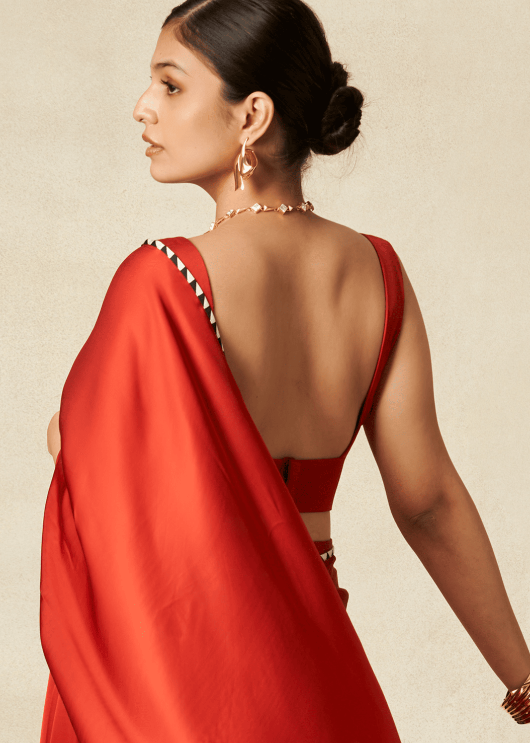 Red Twisted Blouse​
