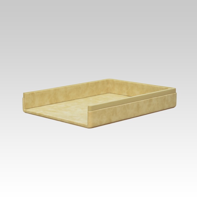 A4 Paper Tray / Letter Tray | Faux Leather | Moderno | Cream