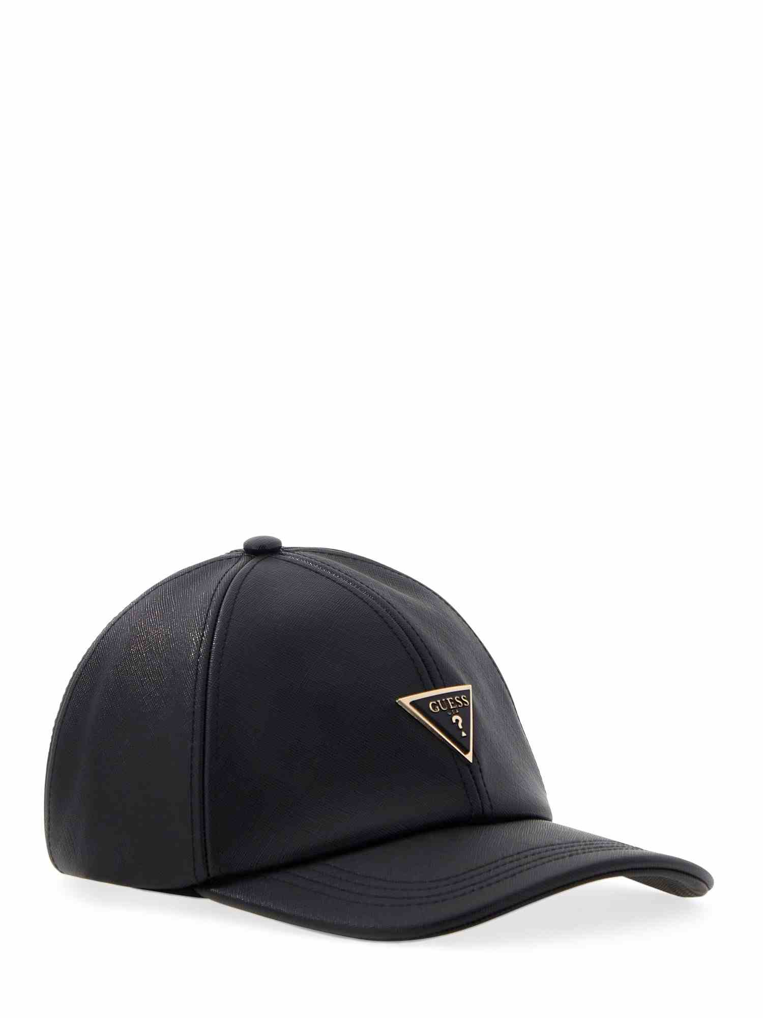 Guess Black Polyurethane Solid MEN Cap