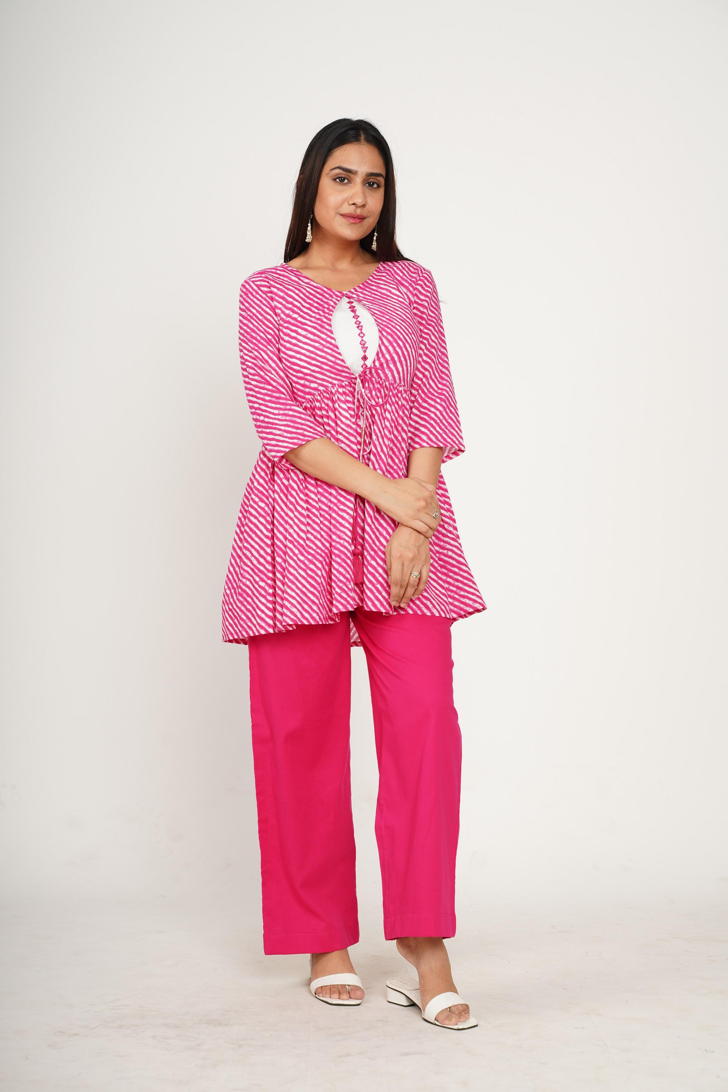 PINK Leheriya Co-Ord SeT