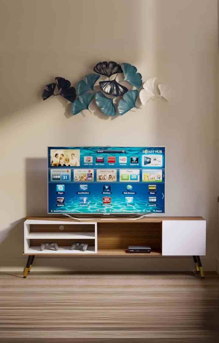 Brave Tv Unit | Tv Stand for Living Room | Home Entertainment Unit | Tv Console for Bedroom, 1 Year Warranty - Vloga Oak Finish