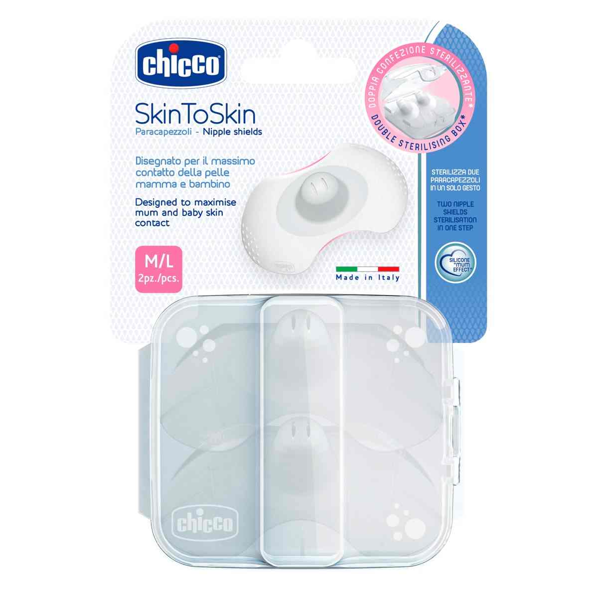Chicco nipple shield white m-l