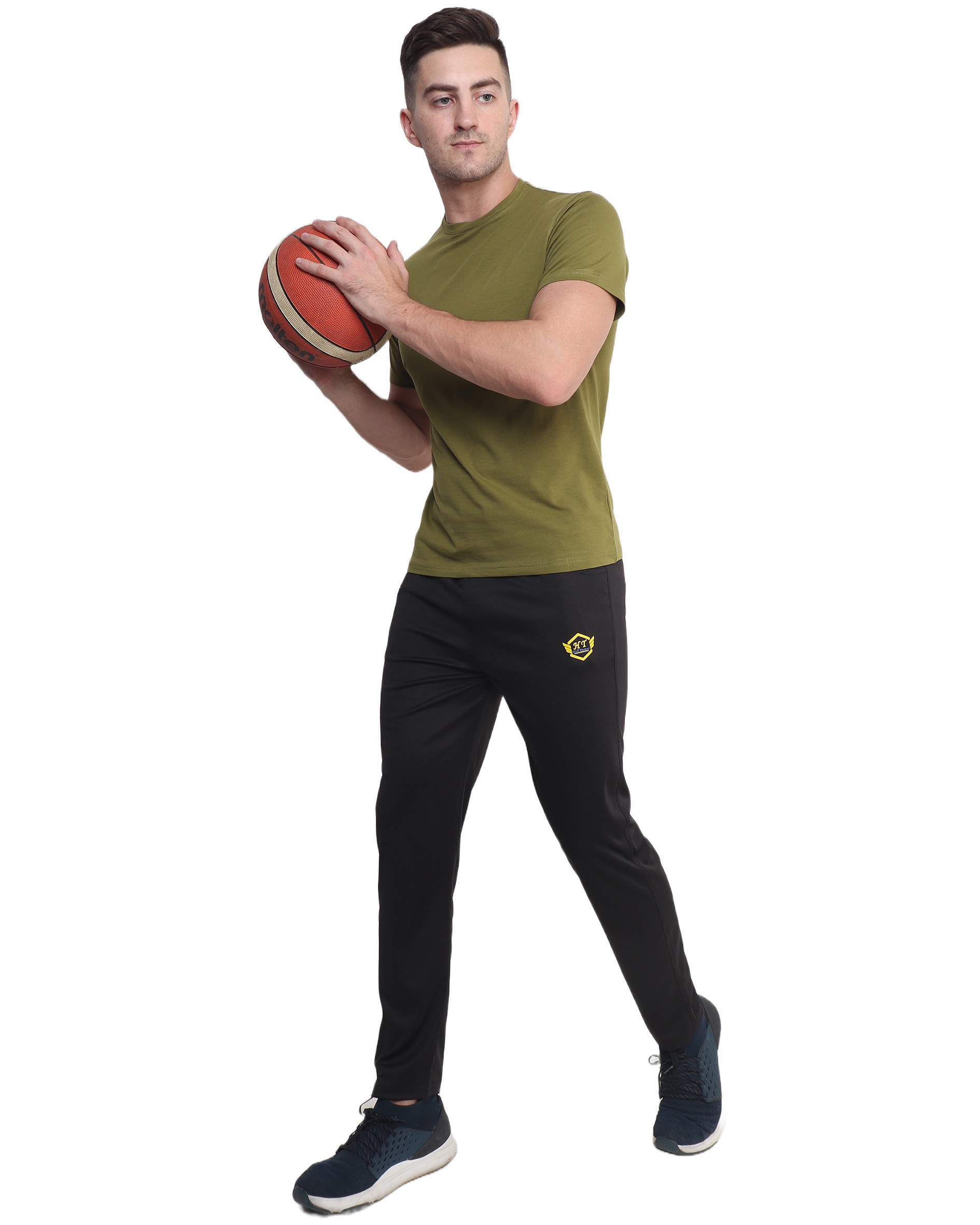 Olive Cotton Lycra T Shirt