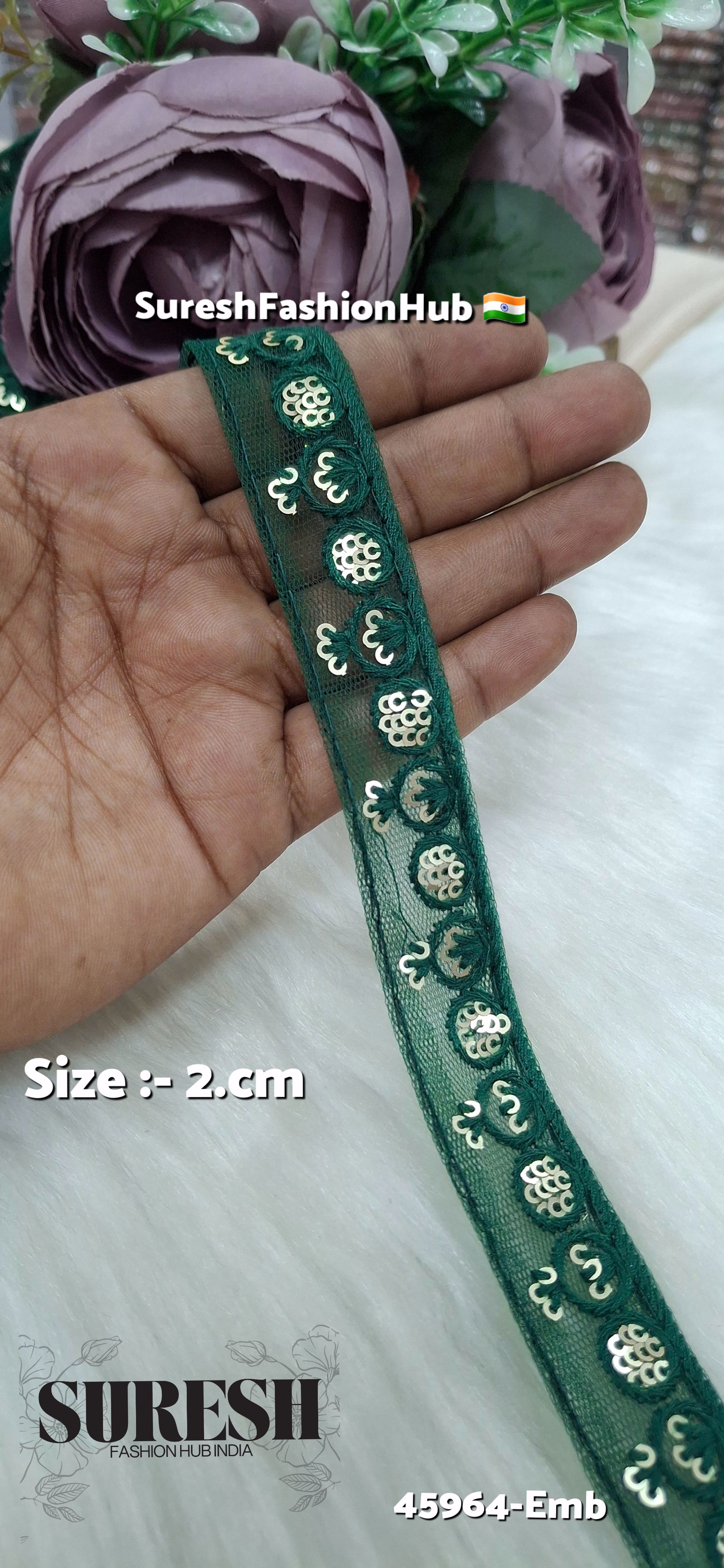 Tone-on-Tone Net Embroidery Lace