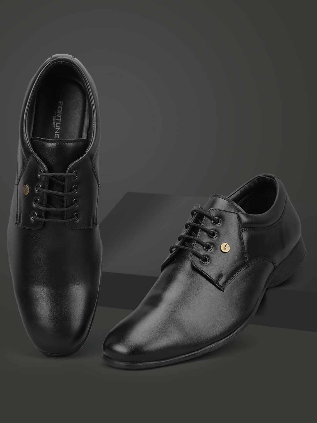 Liberty | Fortune by Liberty ROBERT-2 Black Formal Shoes for Men