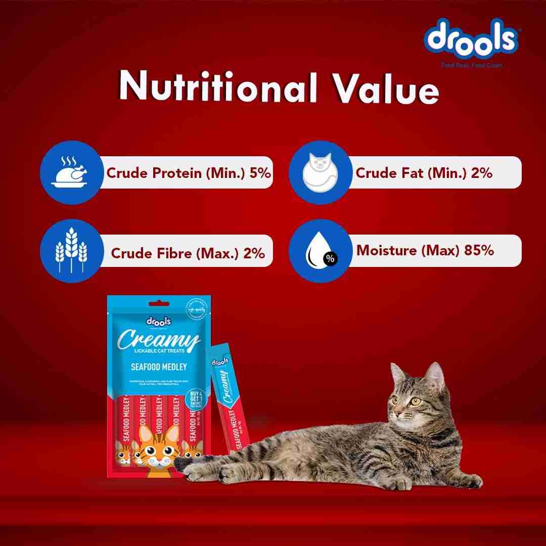 Drools Seafood Medley Creamy Cat Treats, 75g