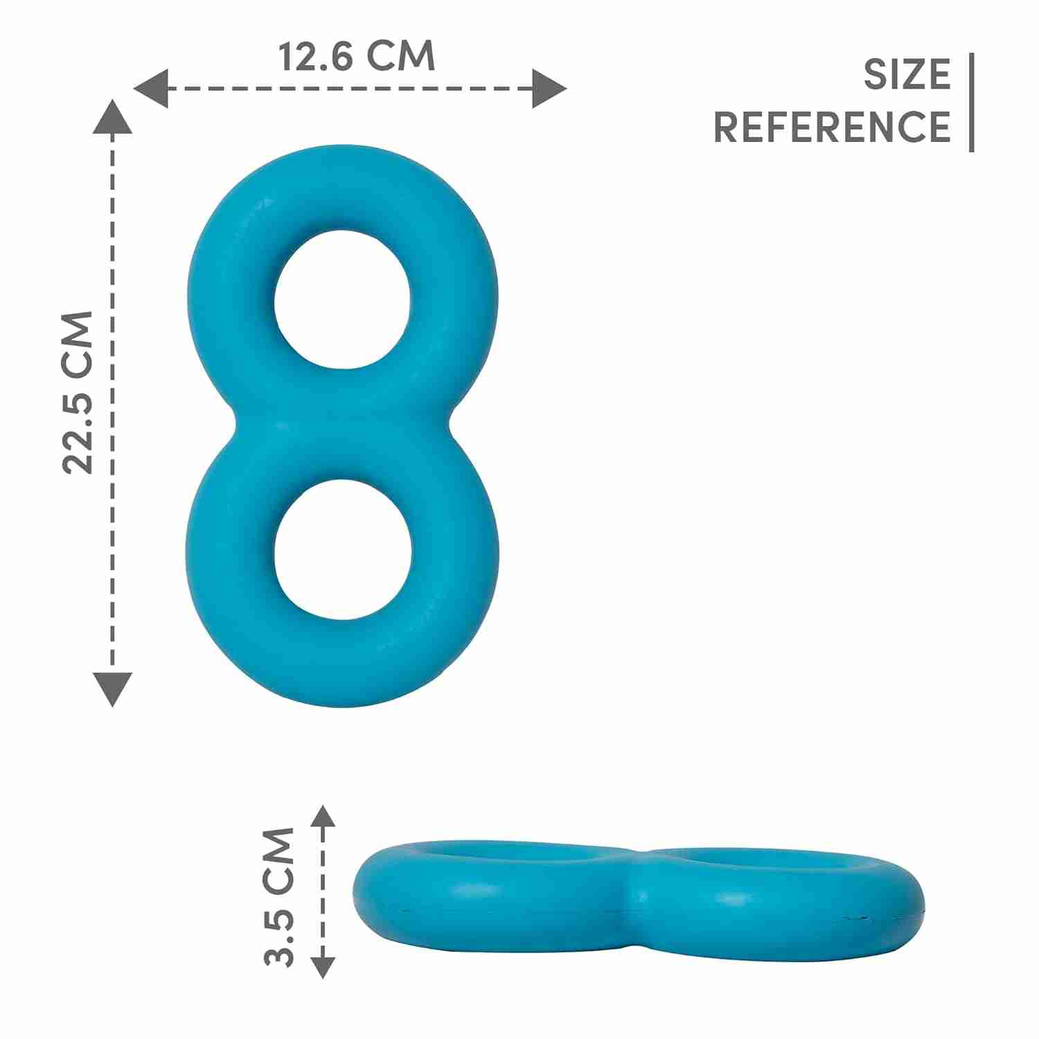Barkbutler Crazy Eight Dog Toy, Blue