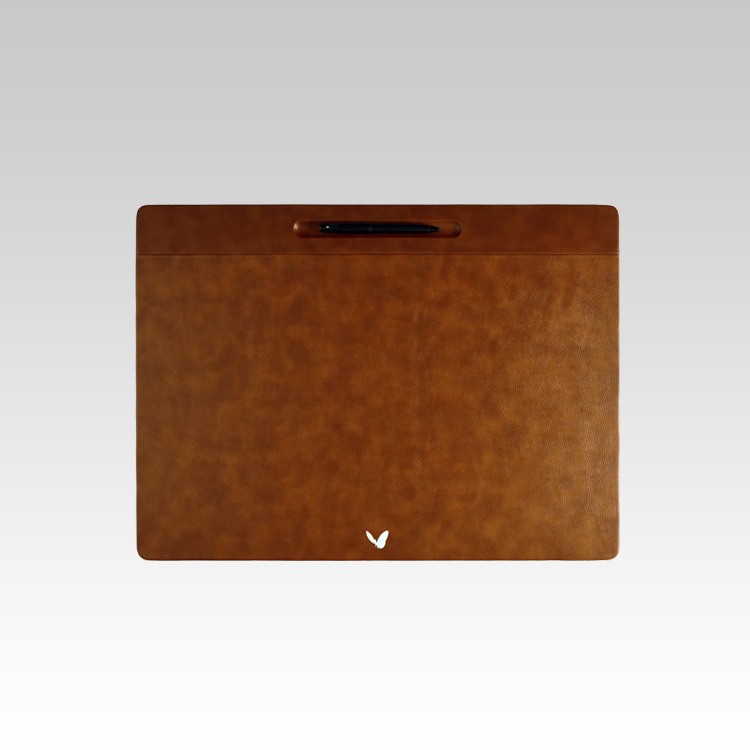 22x16 Inches Rigid Desk Blotter Pen Plus | Classic | Tan