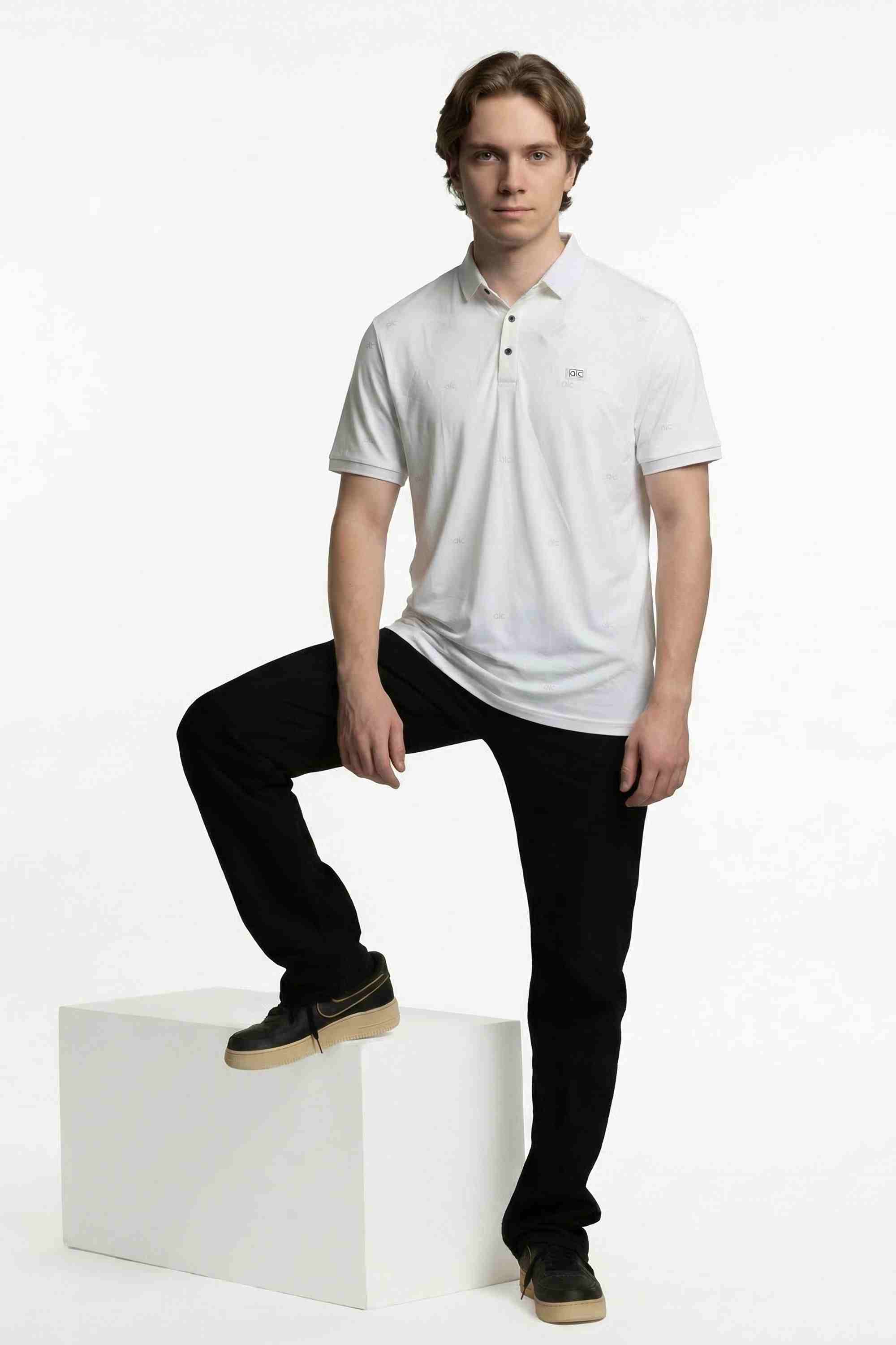 ALBION MENS CASUAL WHITE SHIRT