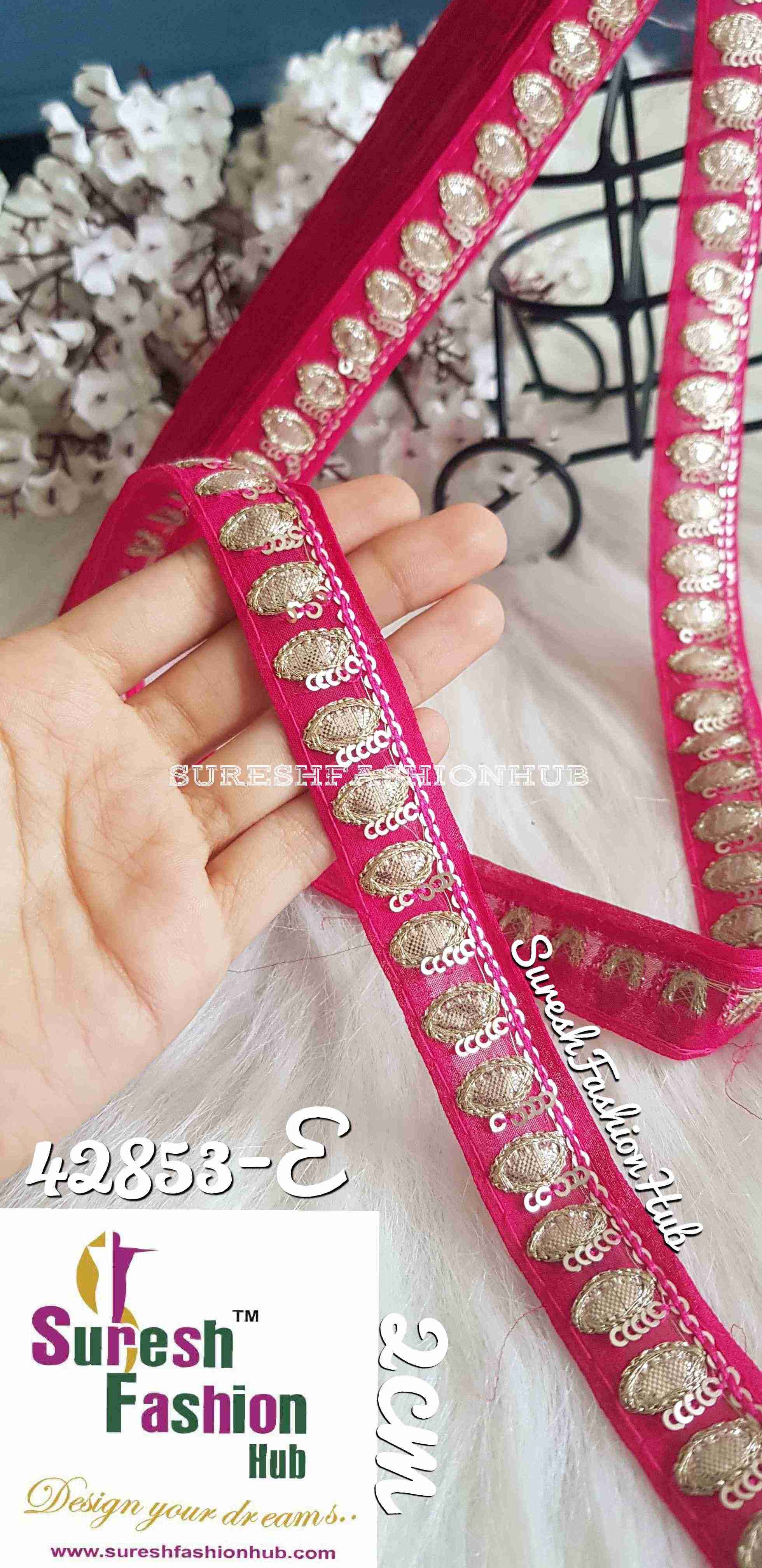 Pretty Pink Gota Pati Trim