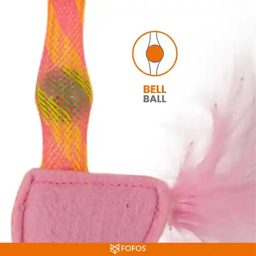 Barkbutler Fofos Flamingo Flick Tube Catnip Toy for Cats