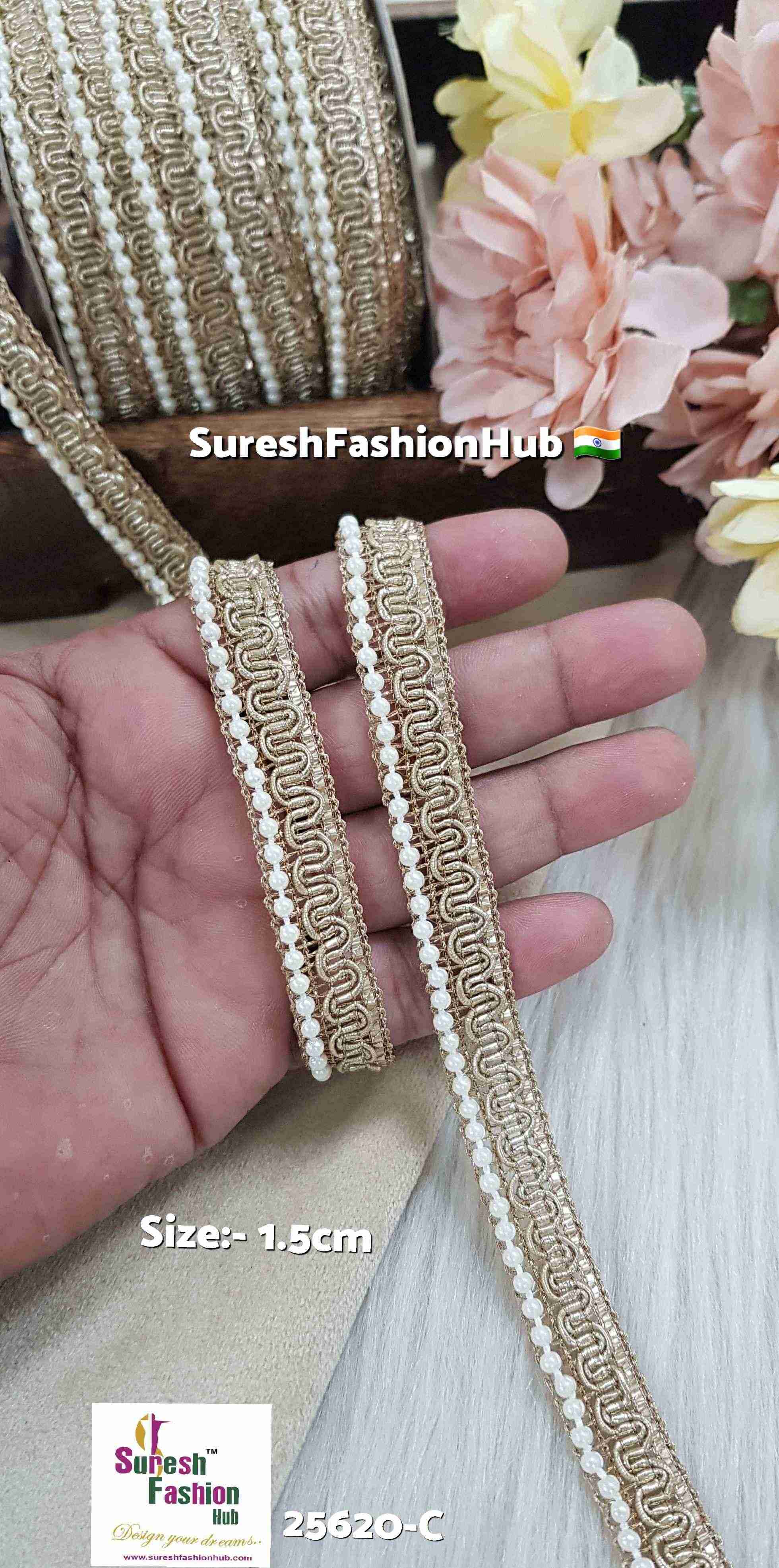 Pearl Elegance Moti Jhalar Lace