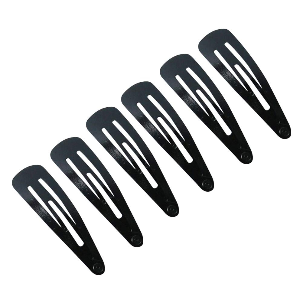  Just Basic Black Metal Hair Snap Clips, Set of 12 : Beauty &  Personal Care