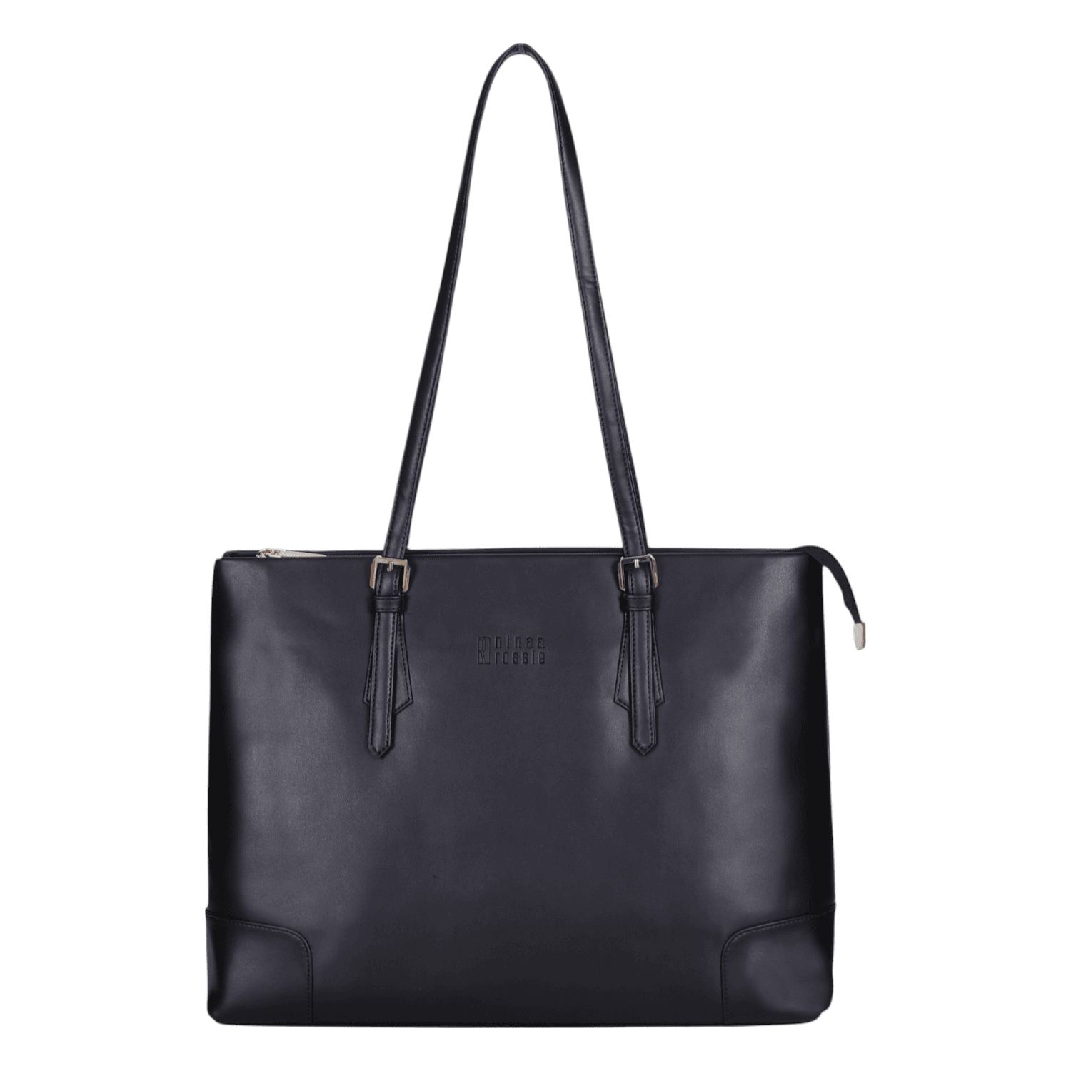 Ninaa Rossie Sleek Black Shoulder Tote