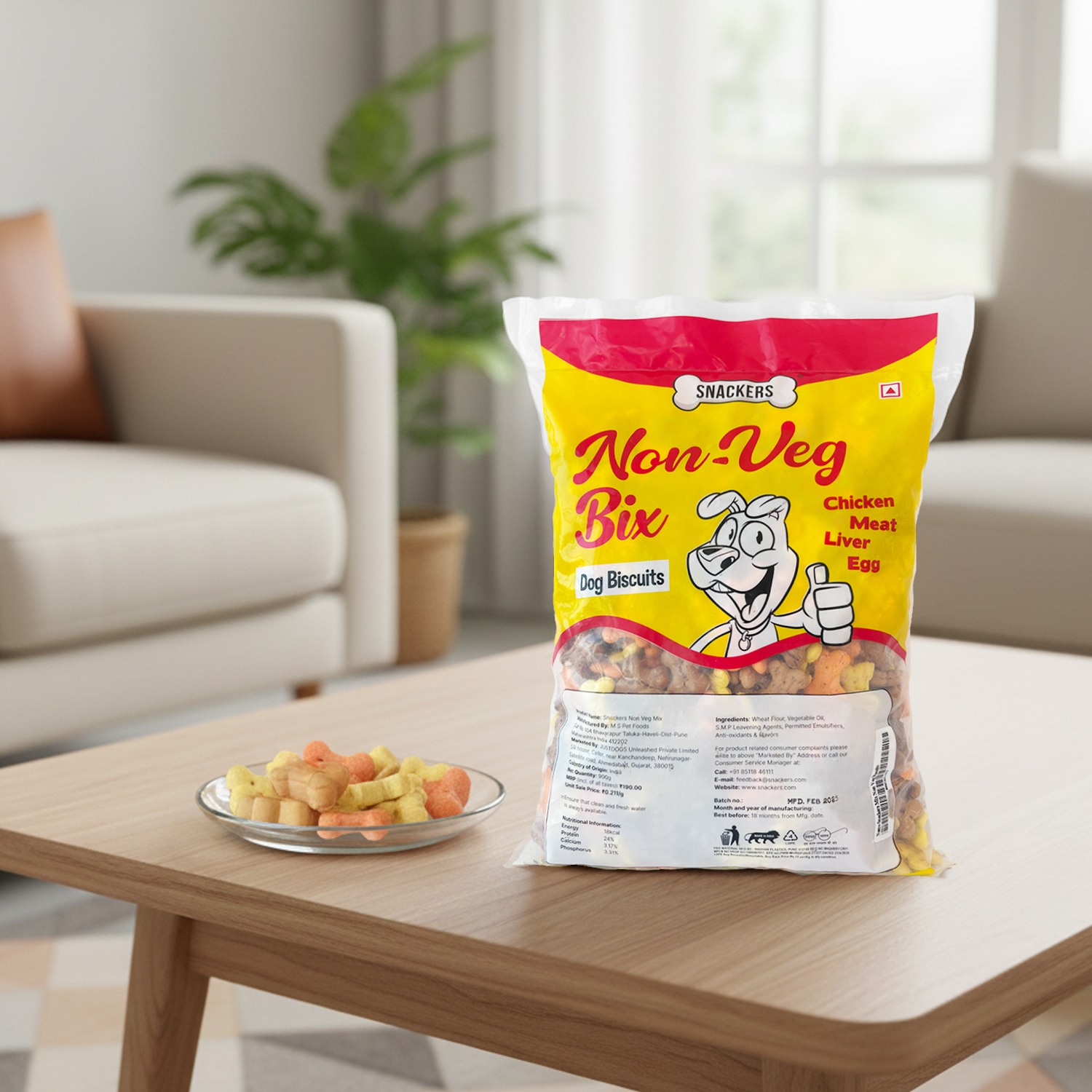 Snackers Non-Veg Bix Dog Biscuits 900g