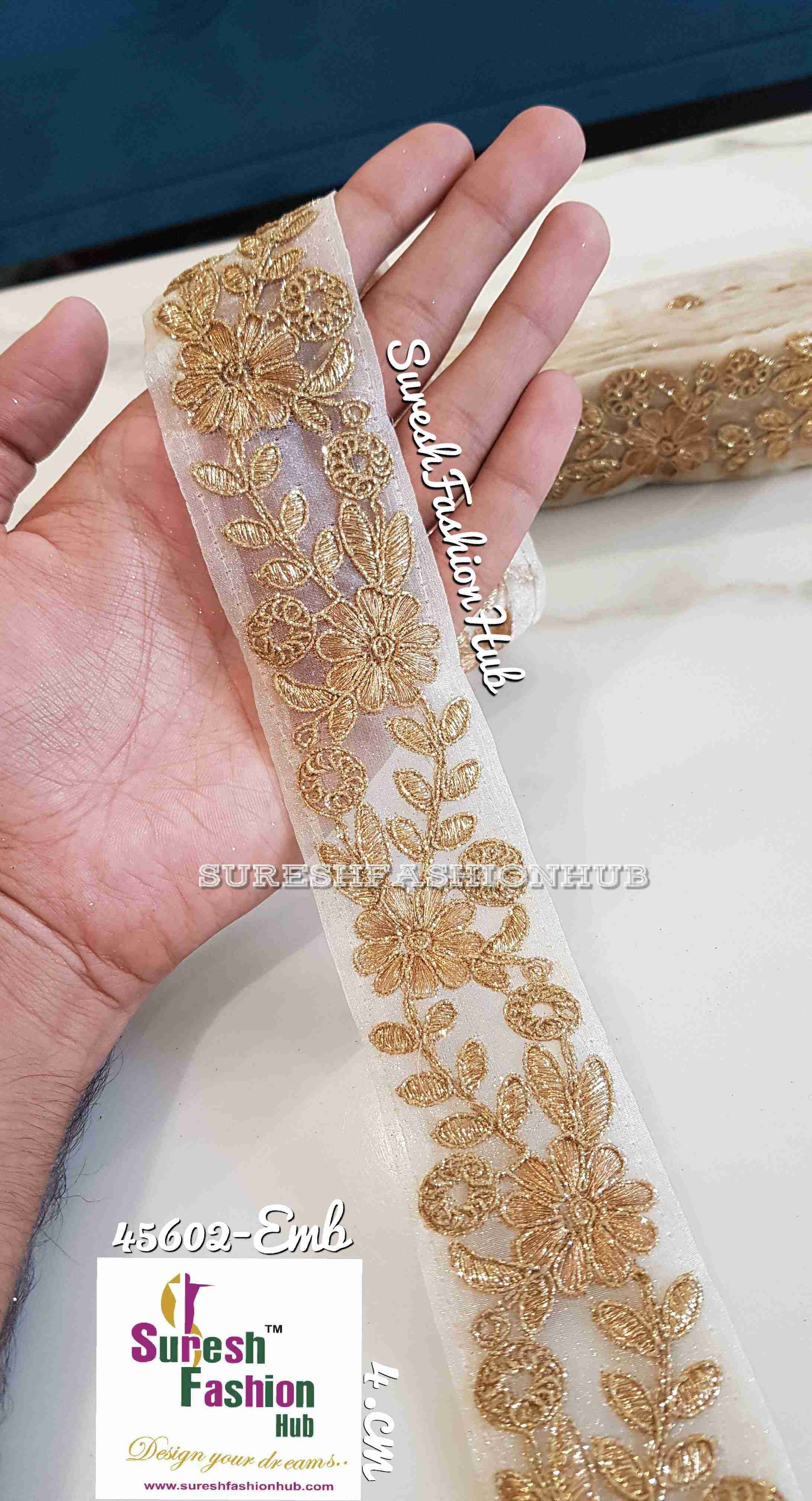 Golden Radiance Organza Trim