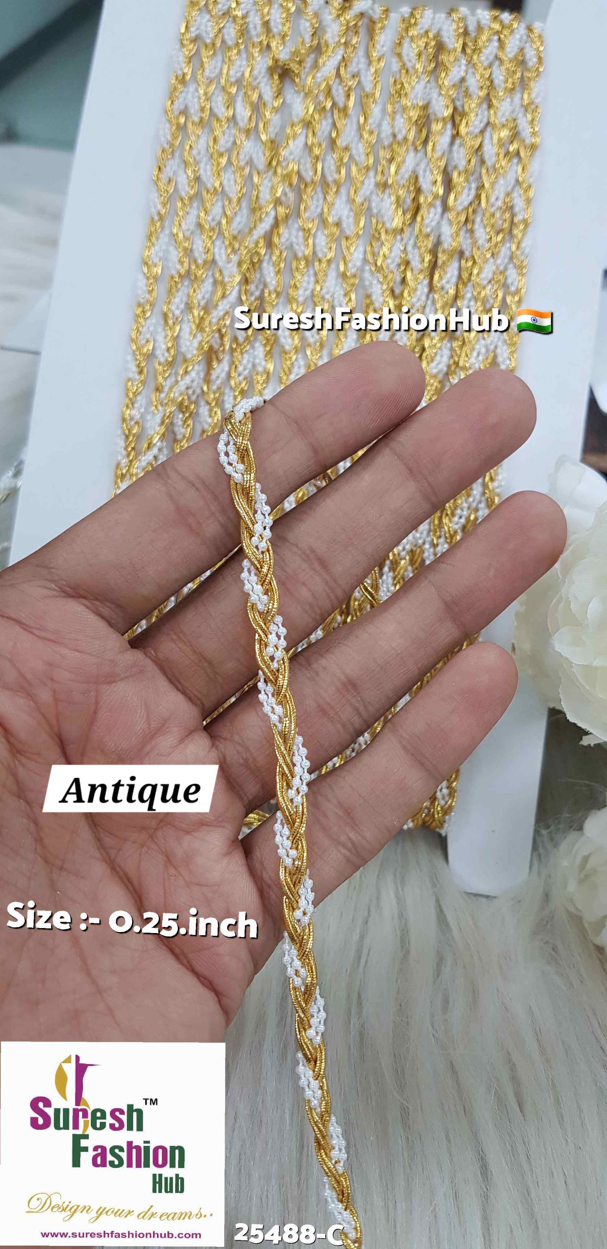 Antique Gold Jhalar Lace