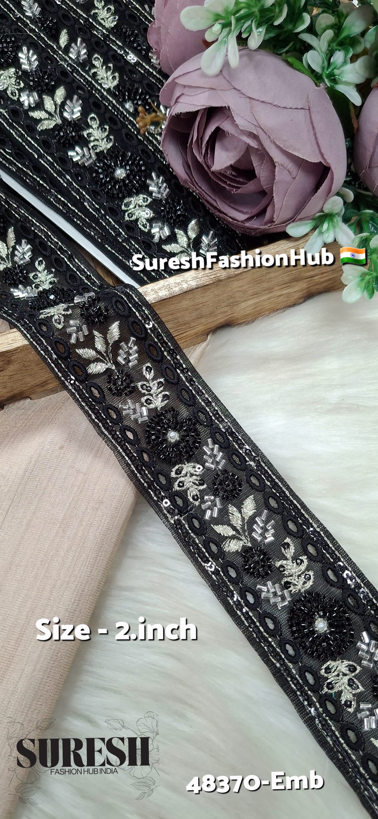 Floral Net Embroidered Lace