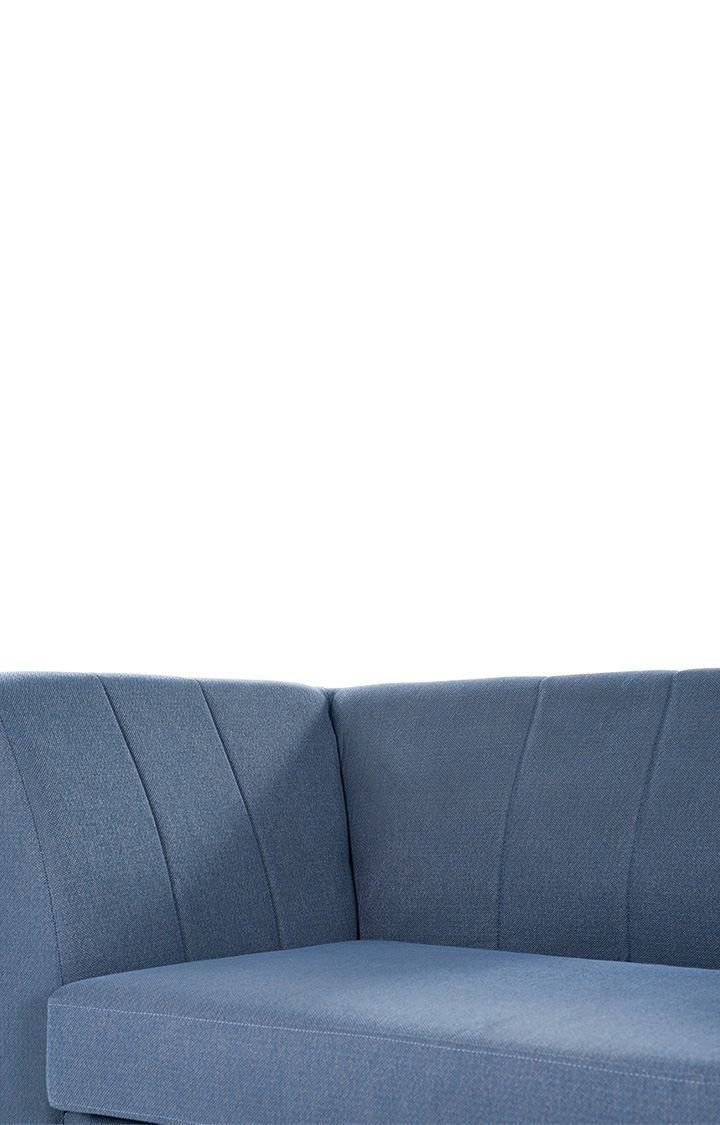 neudot Lexus Sofa for Living Room |3 Persons Sofa|Premium Fabric with Padded Armrest|Solid Wood Frame|3 Seater in Earth Blue Color