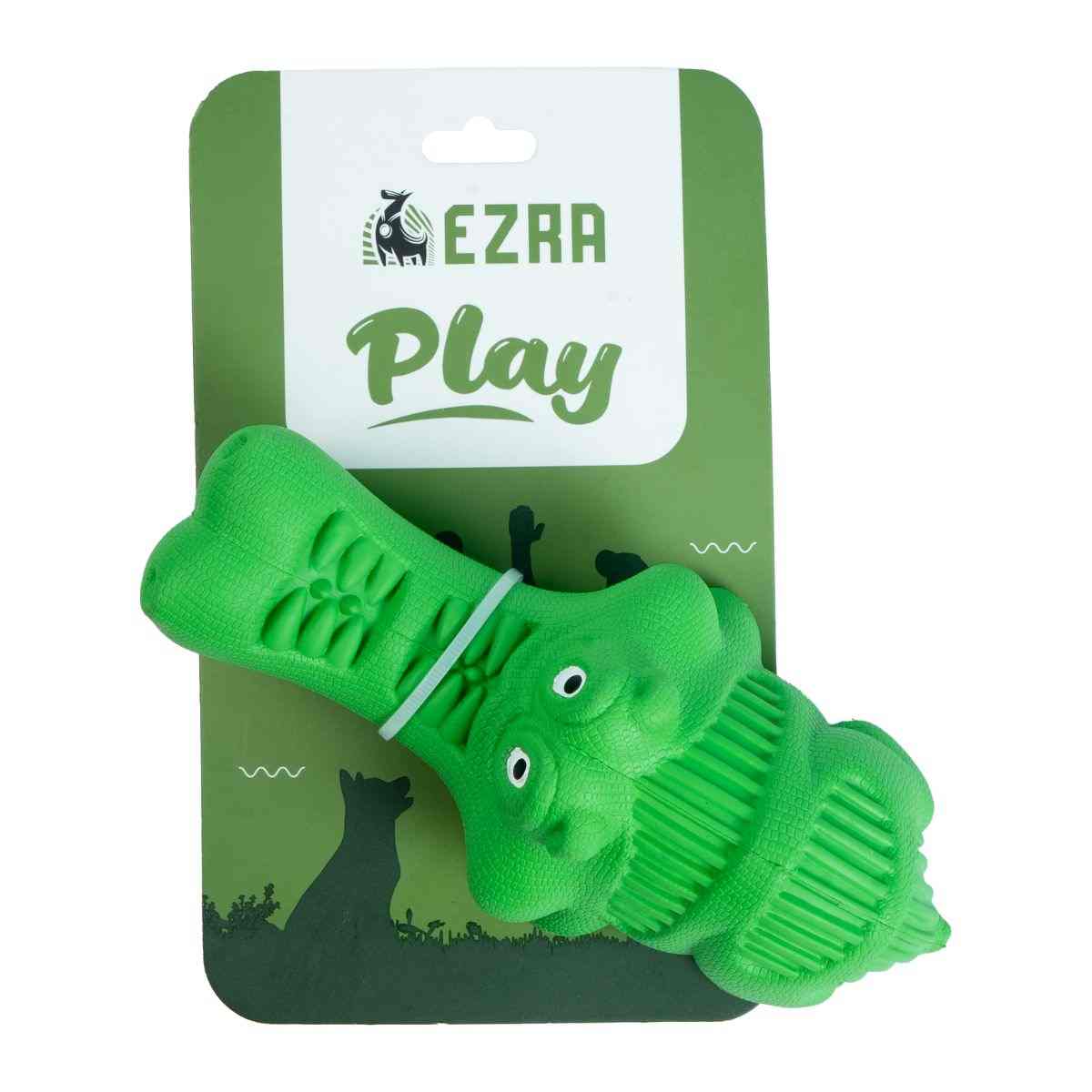 Ezra Play Crocodile - Green Rubber Toy