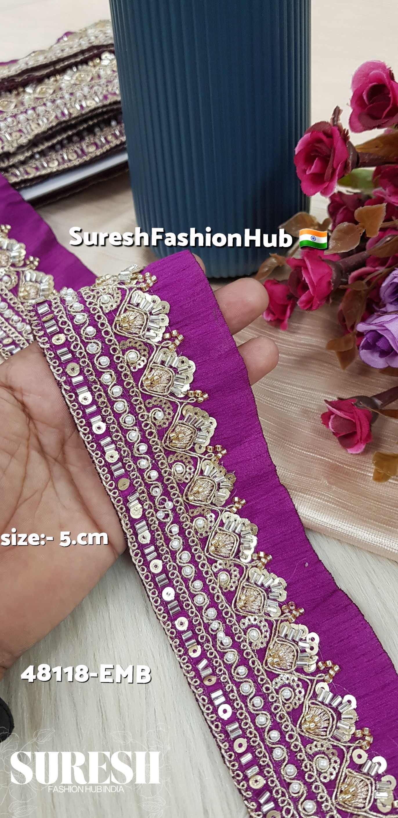 Magenta  Mystic Magenta Embroidery Lace