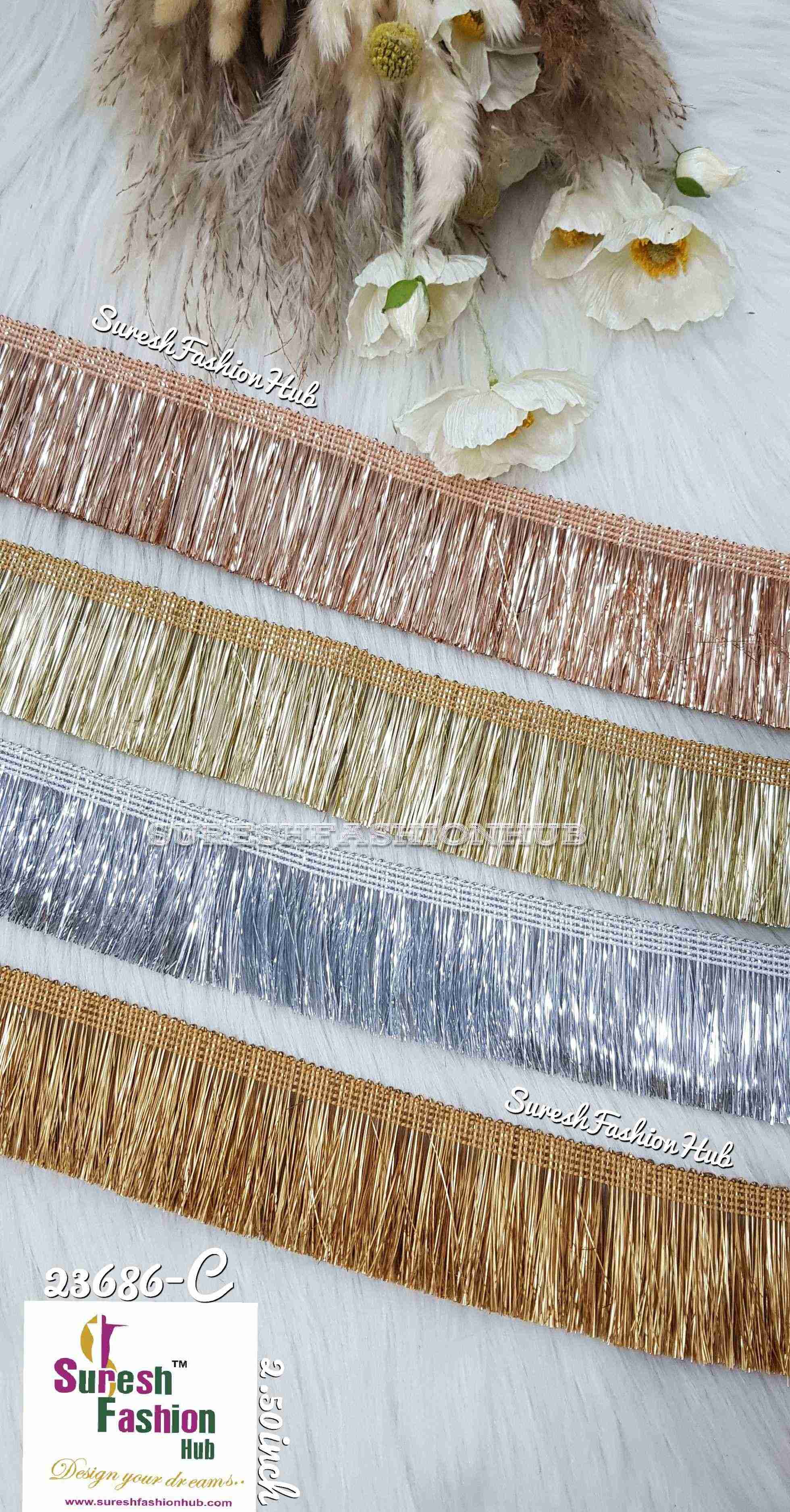 Shimmer Matte Gold Tassel Trimming