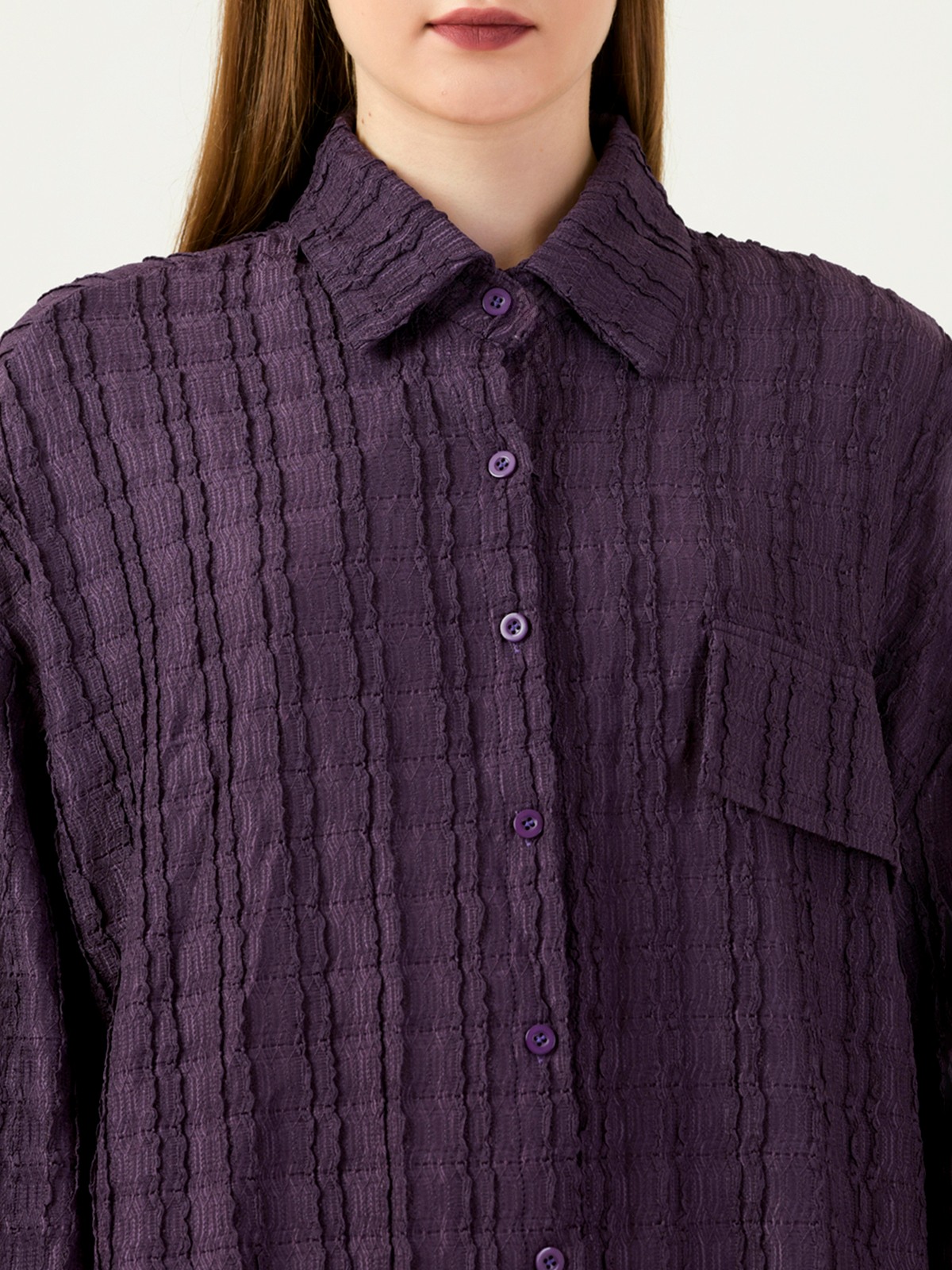 Albion Women Smart Premium Purple Casual Shirt