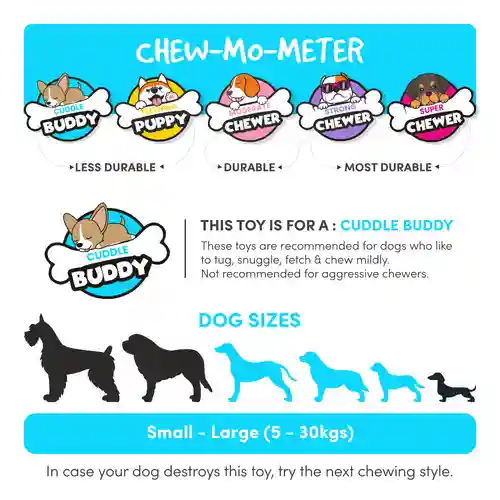 Barkbutler Fofos Skinneez Skunk Toy for Dogs