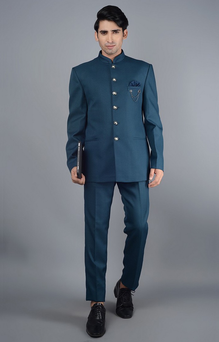 Jade blue best sale jodhpuri suits