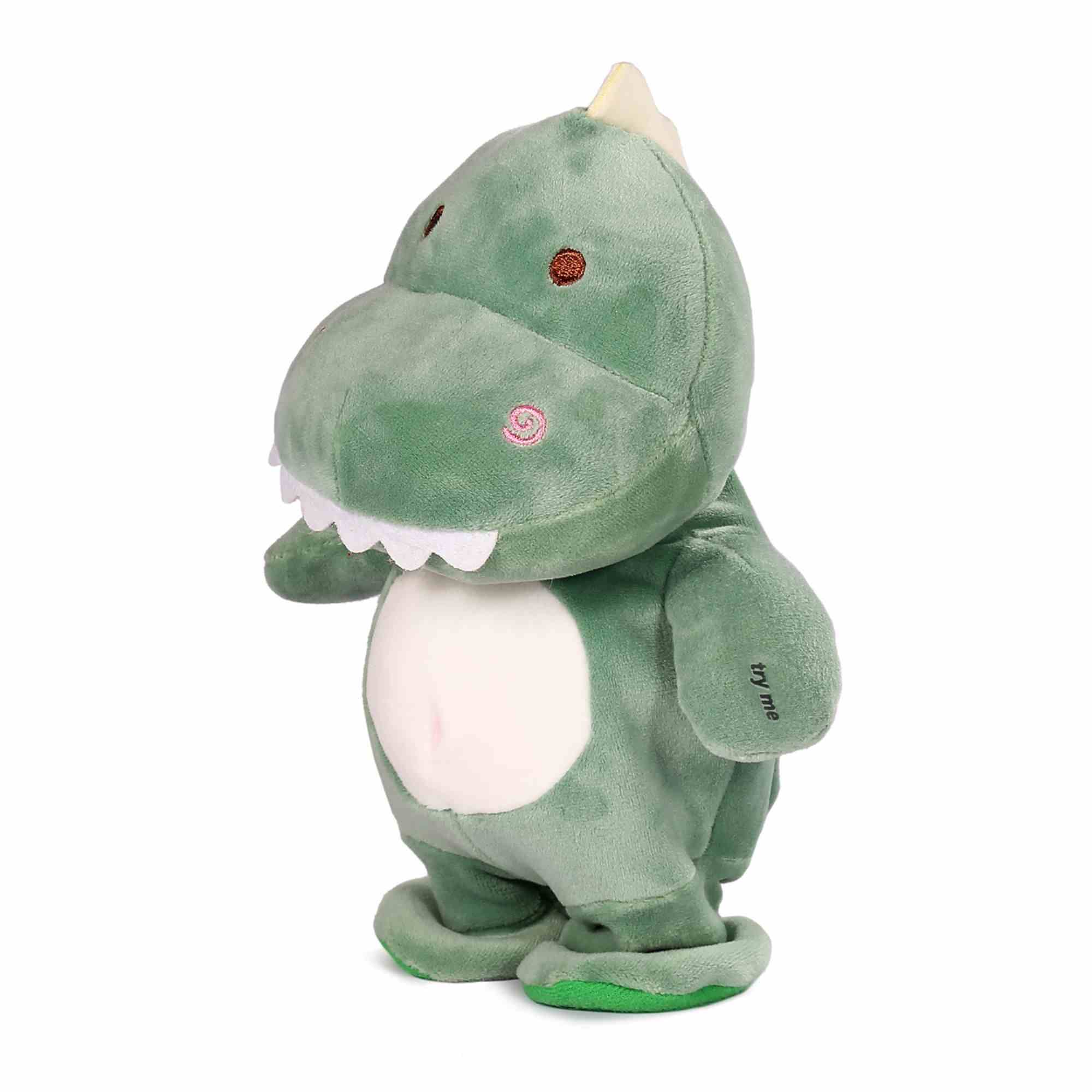 Hamleys Talk-Back Walk N Talk Dino, Soft Dino Plush, Multicolour, 3Y+