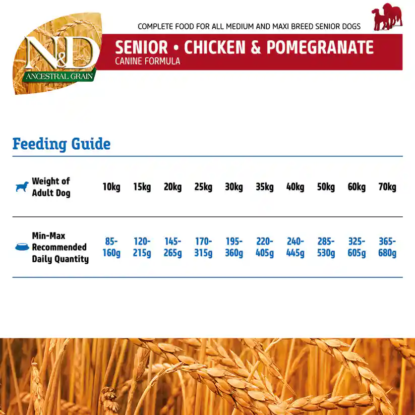 Farmina N&D Ancestral Grain Chicken and Pomegranate Adult Medium & Maxi - 2.5 kg