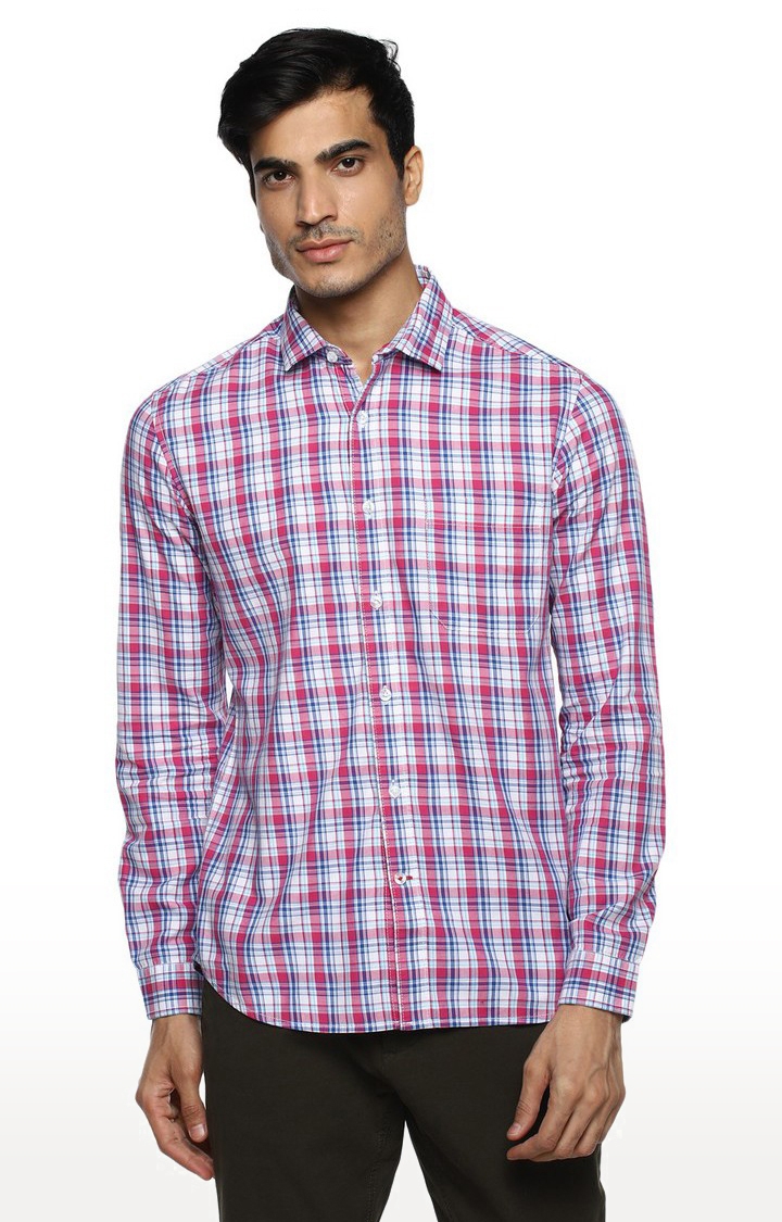 RED CHIEF | Men's Multicolour Checked Long Cotton Casual Shirts 0
