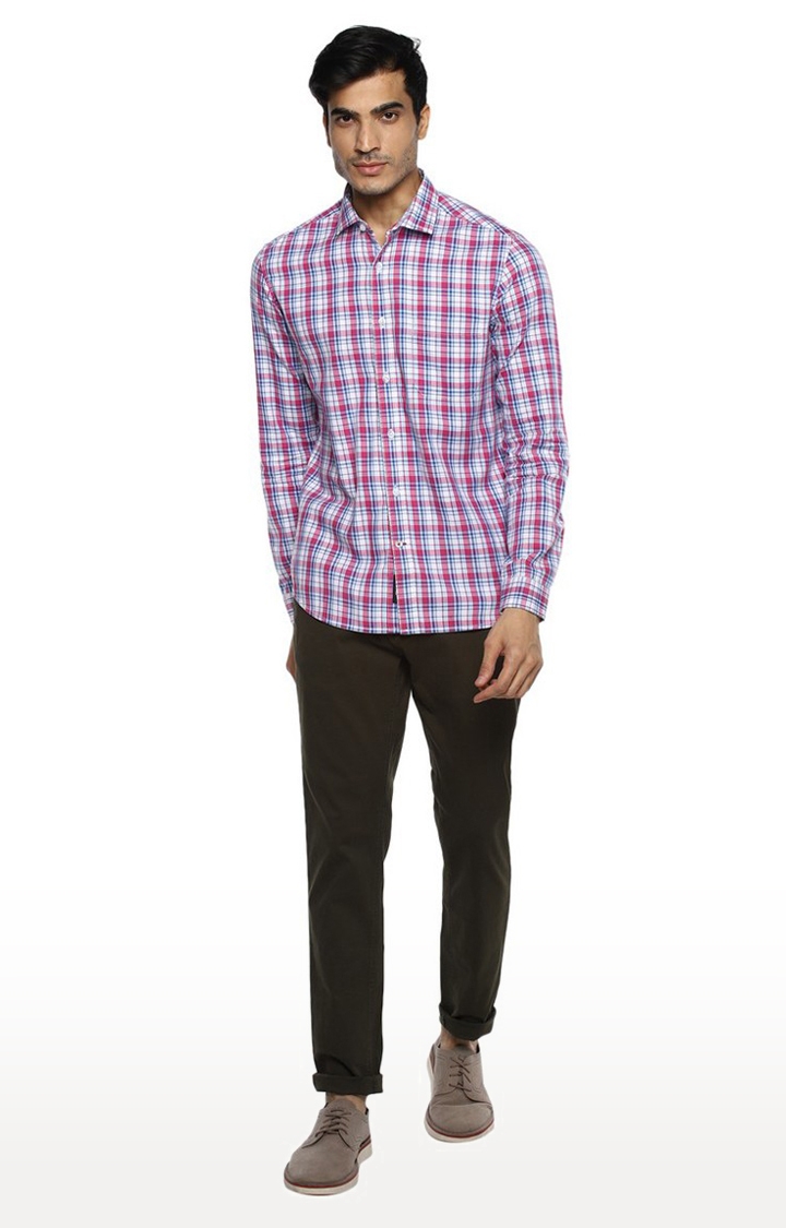 RED CHIEF | Men's Multicolour Checked Long Cotton Casual Shirts 1
