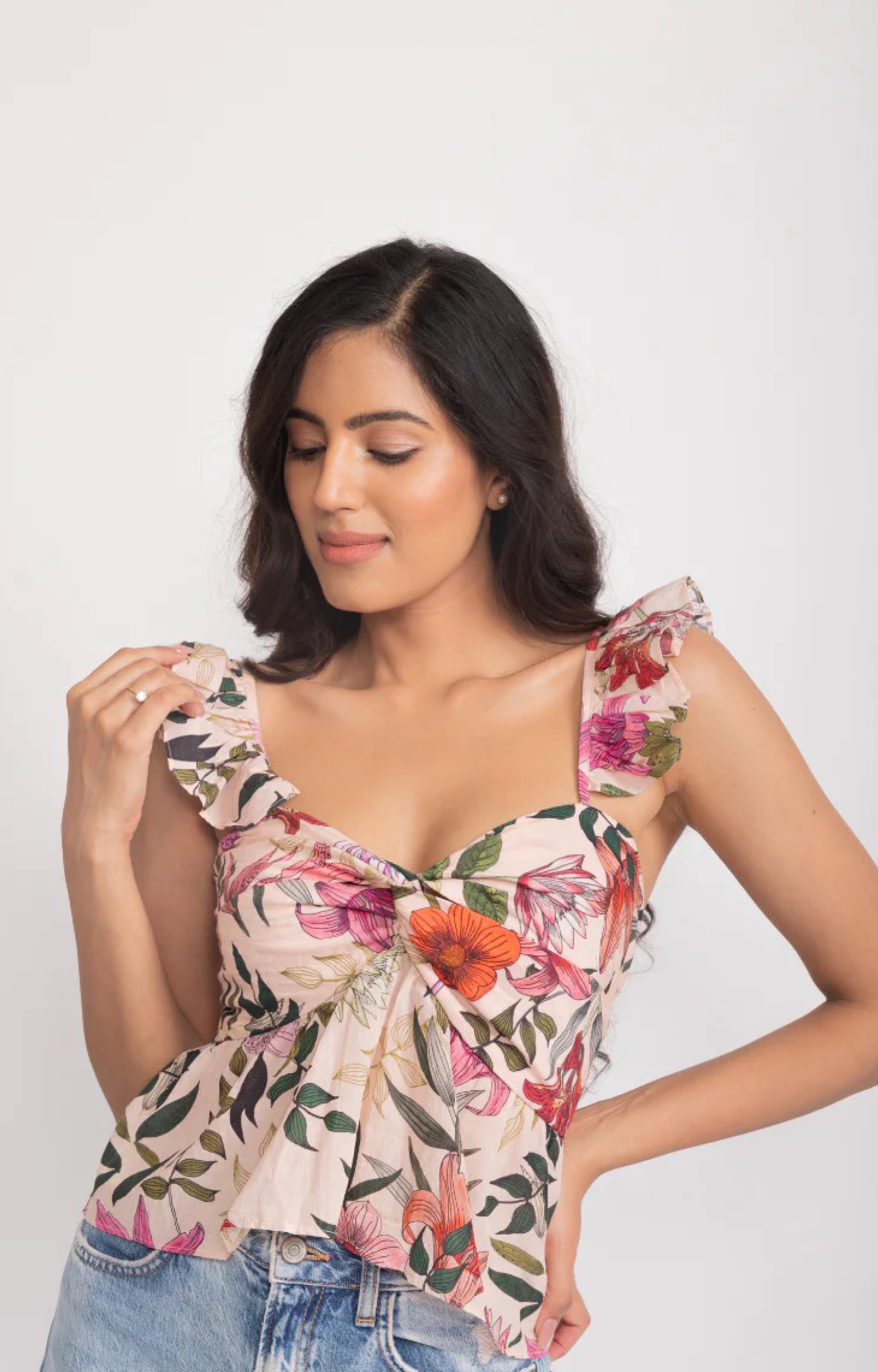 Aroop India | Poppy Knotted Top undefined