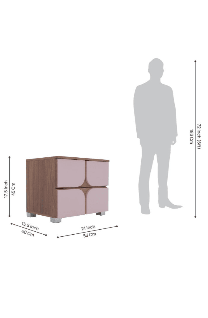 Kruger Bedside Table - Leon Teak (DIY)