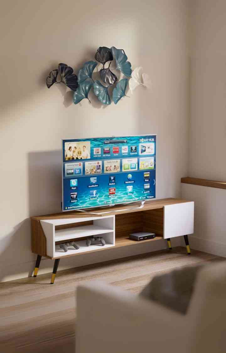 Brave Tv Unit | Tv Stand for Living Room | Home Entertainment Unit | Tv Console for Bedroom, 1 Year Warranty - Vloga Oak Finish