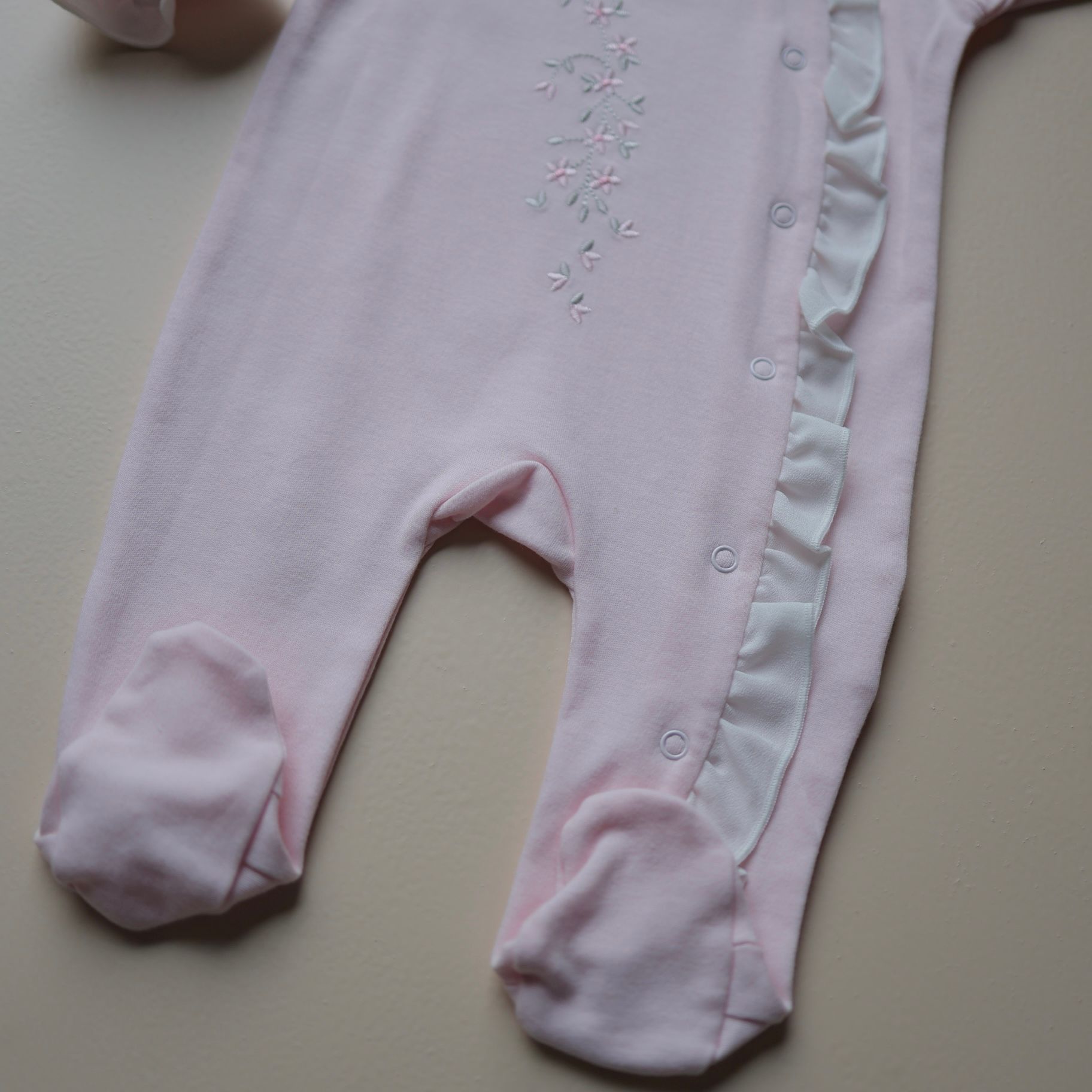 Pink Meadow Baby Romper