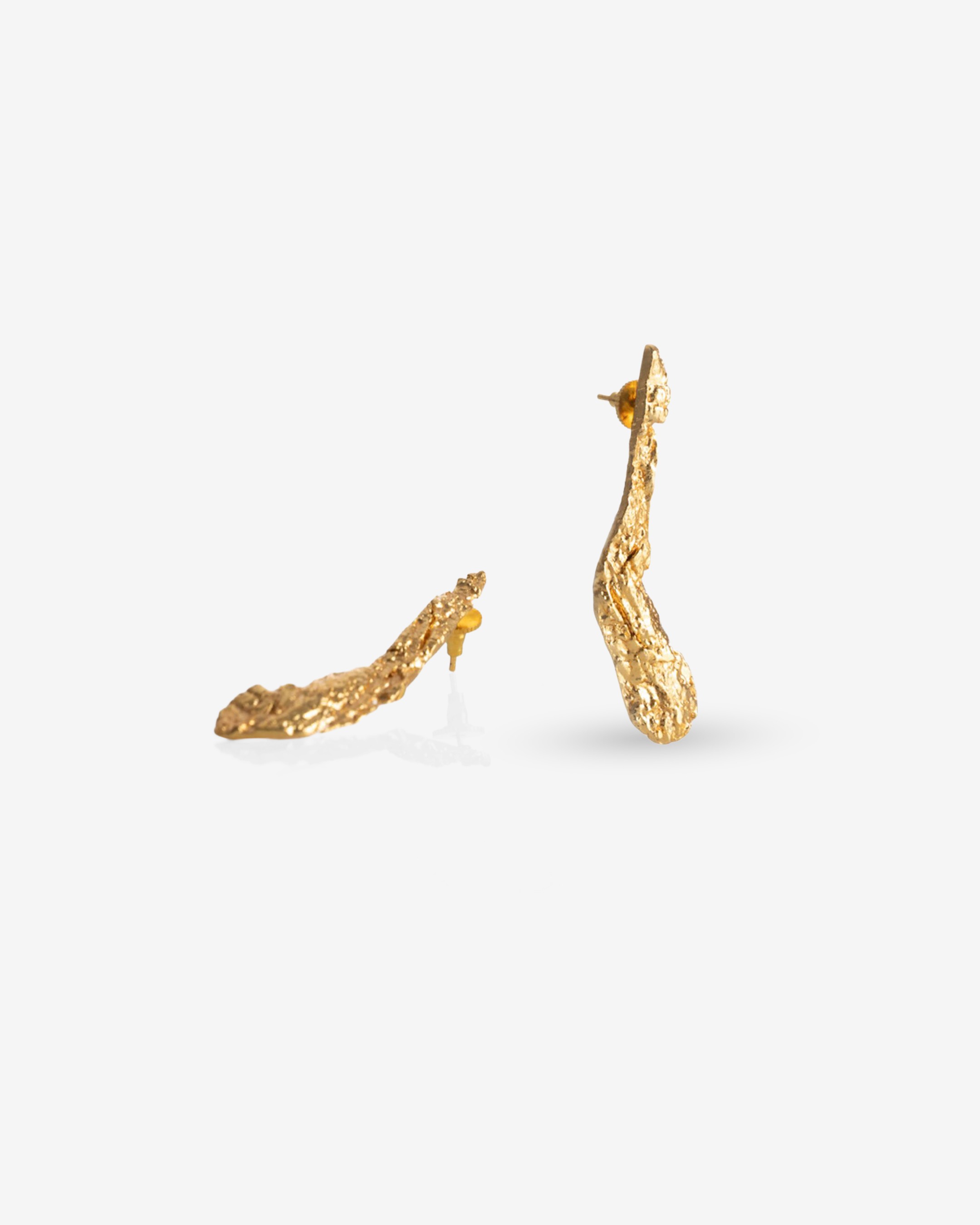 Oak curved earrings