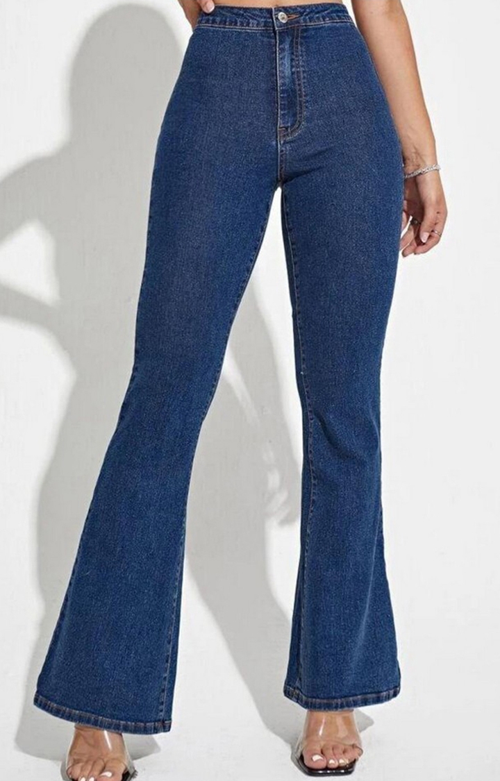 Women Ultra High Rise Flare Jeans