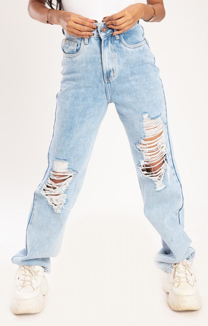 Boyfriend jeans not ripped top